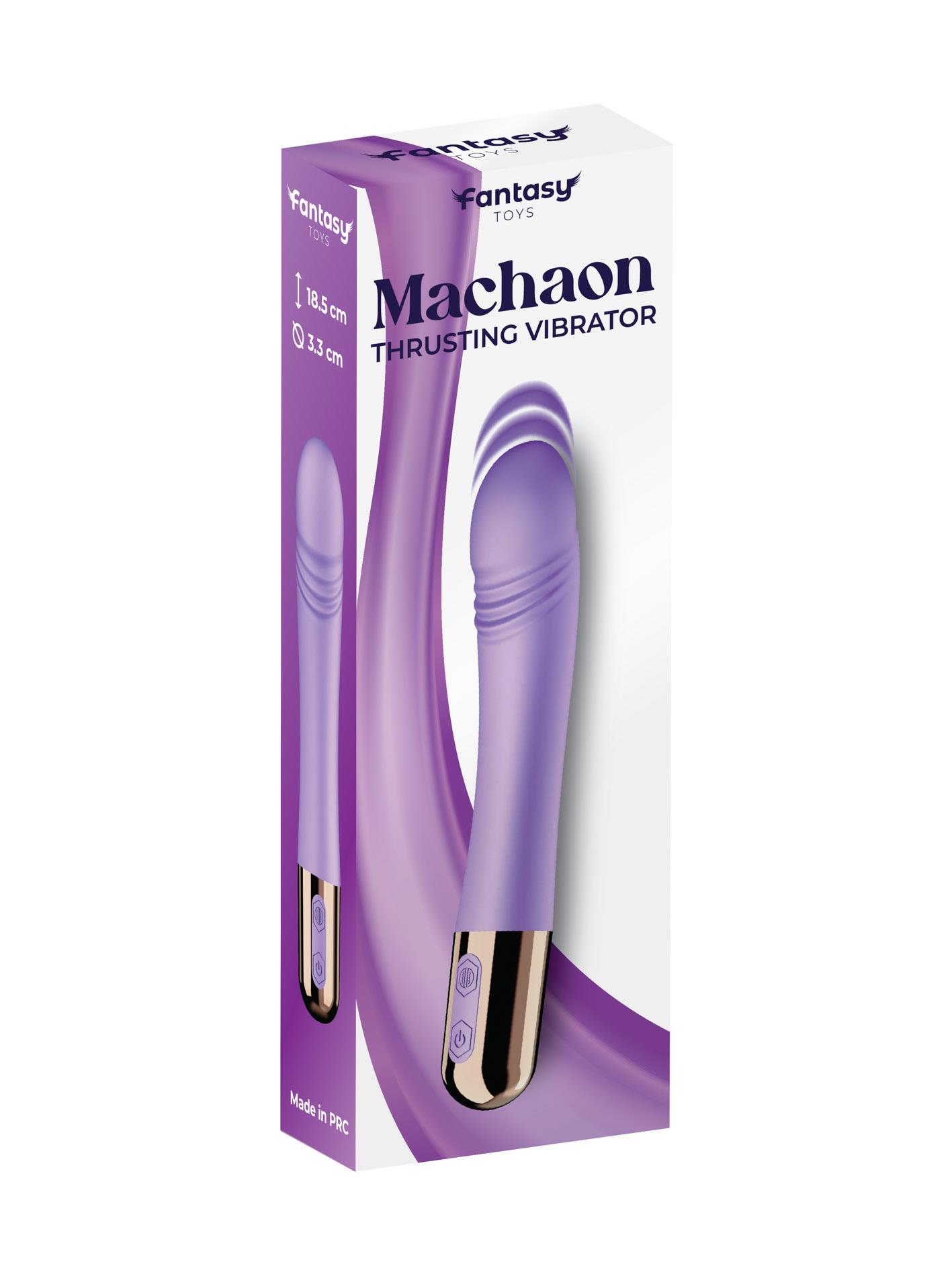 Вибратор Fantasy Machaon Thrusting Vibrator, 18,5 см (фиолетовый)