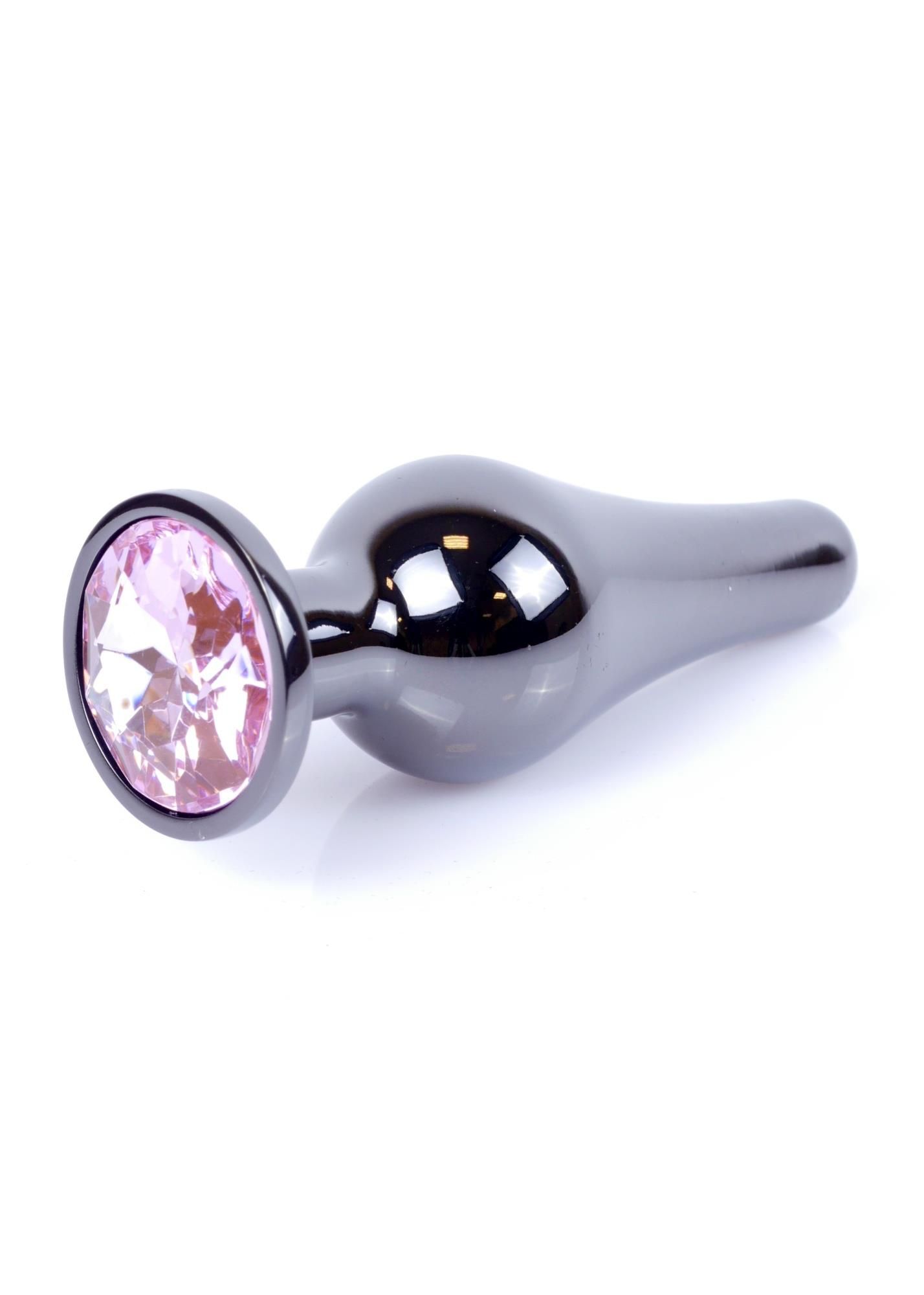 Korek analny MyLove Toys Jewellery Dark Silver Butt Plug, 9.5 cm (jasnoróżowa)