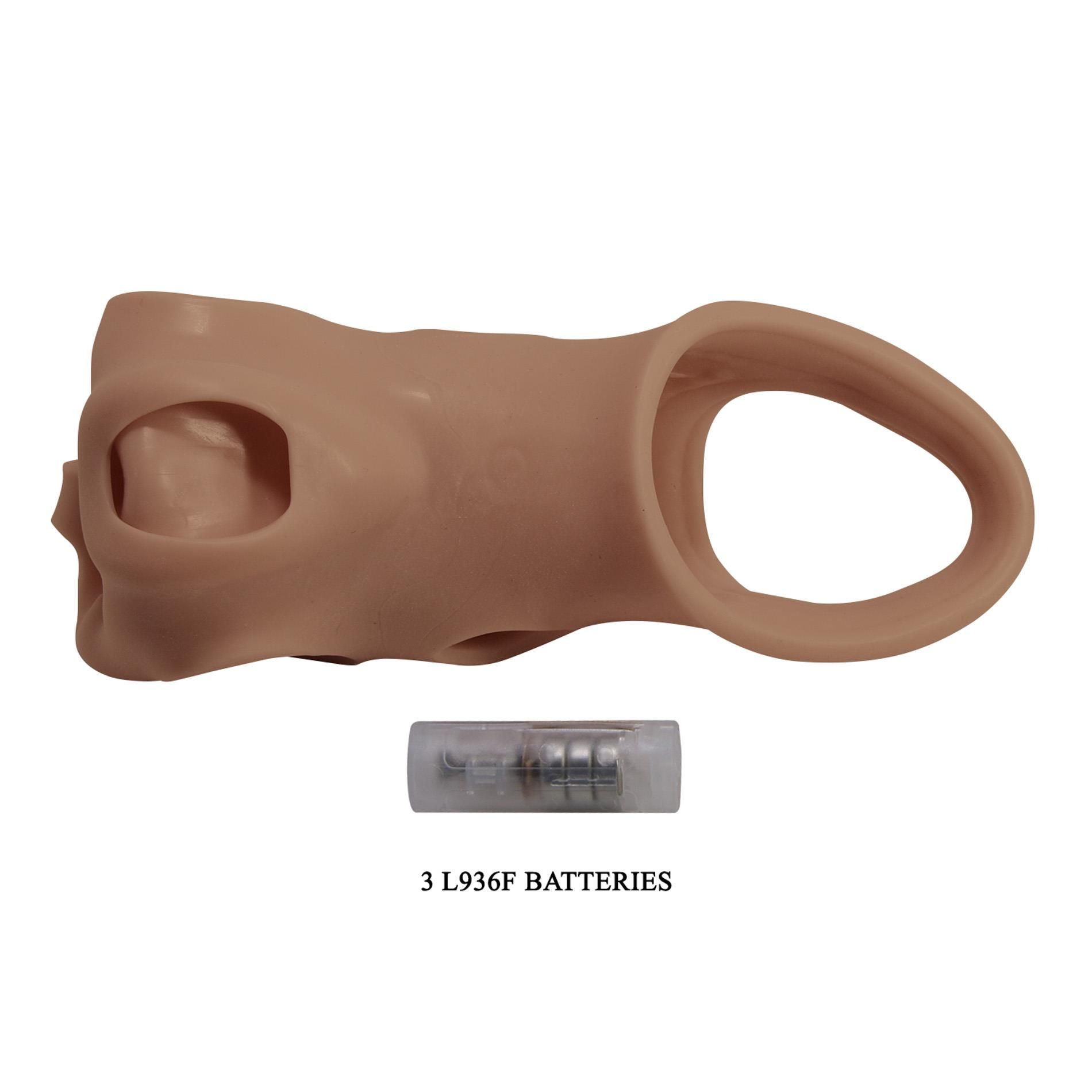 Насадка на пенис Pretty Love Penis Sleeve Extender, 22 см (коричневый)
