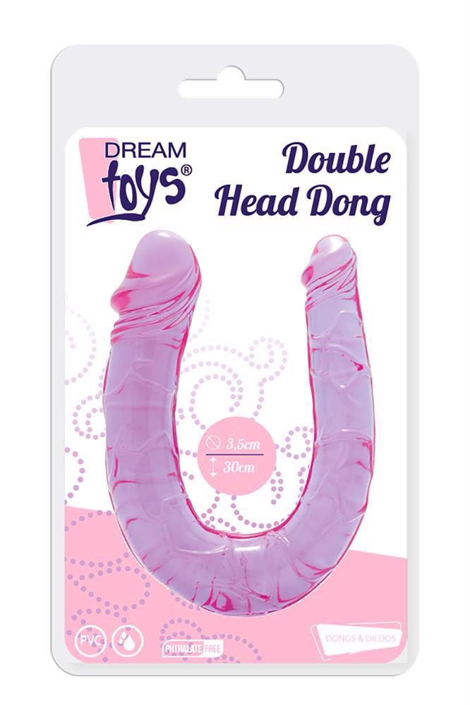 Двосторонній фаломітатор Dream Toys All Time Favorites, 30 см (фіолетовий)
