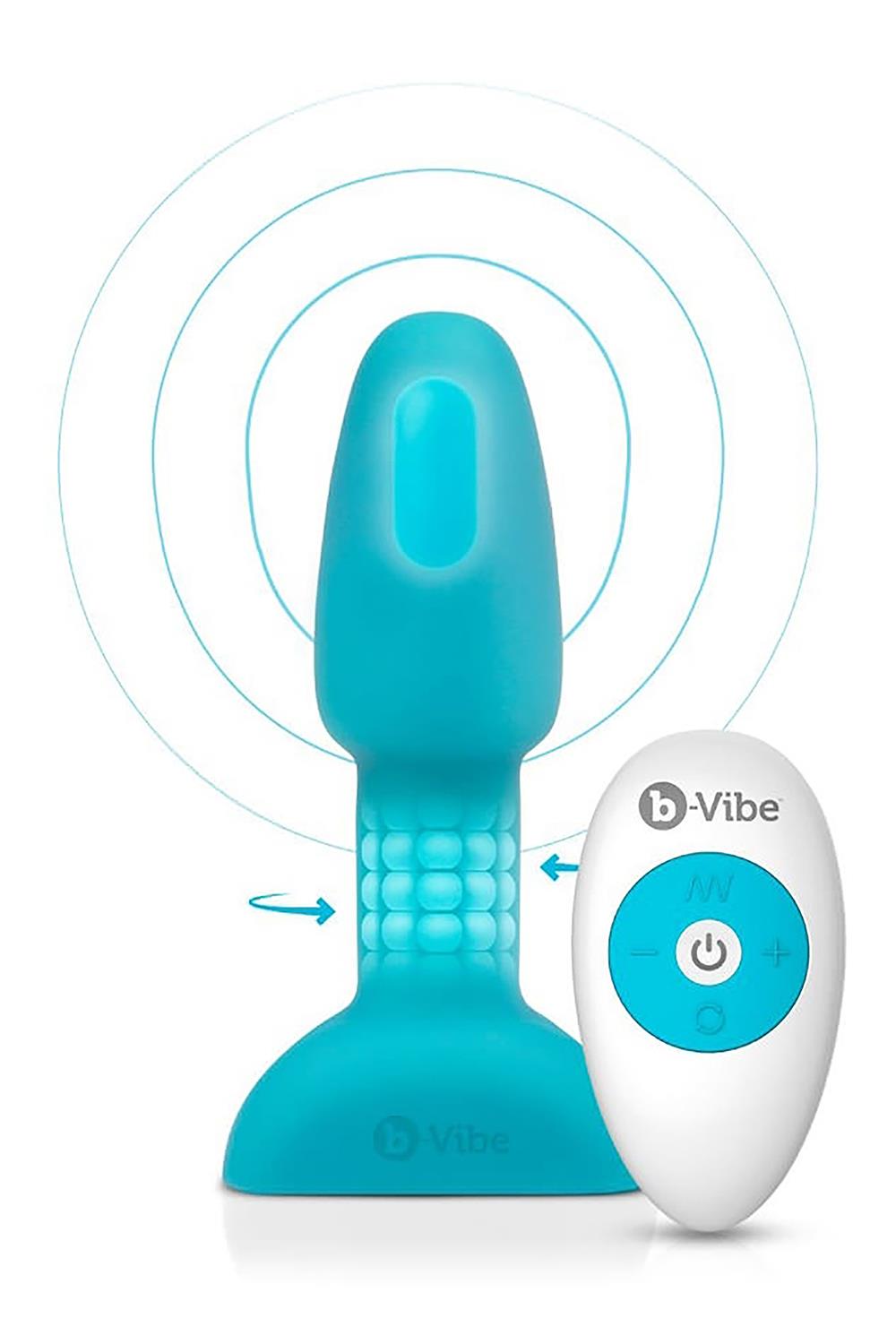 Korek analny B-Vibe Rimming Plug Petite, 12.4 cm (turkusowy)