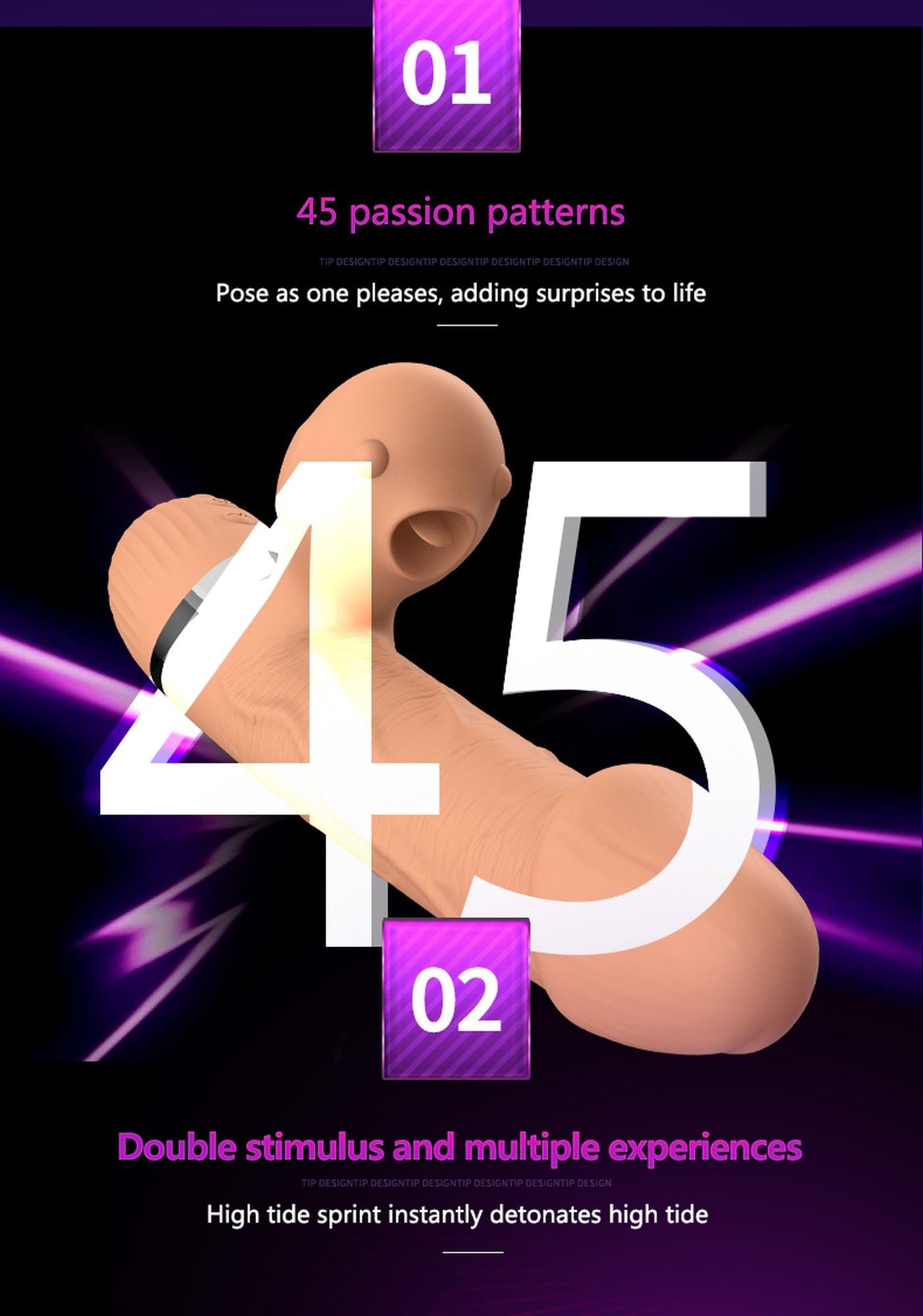 Вибратор Boss Series Basia Thrusting, 24 см (телесный)