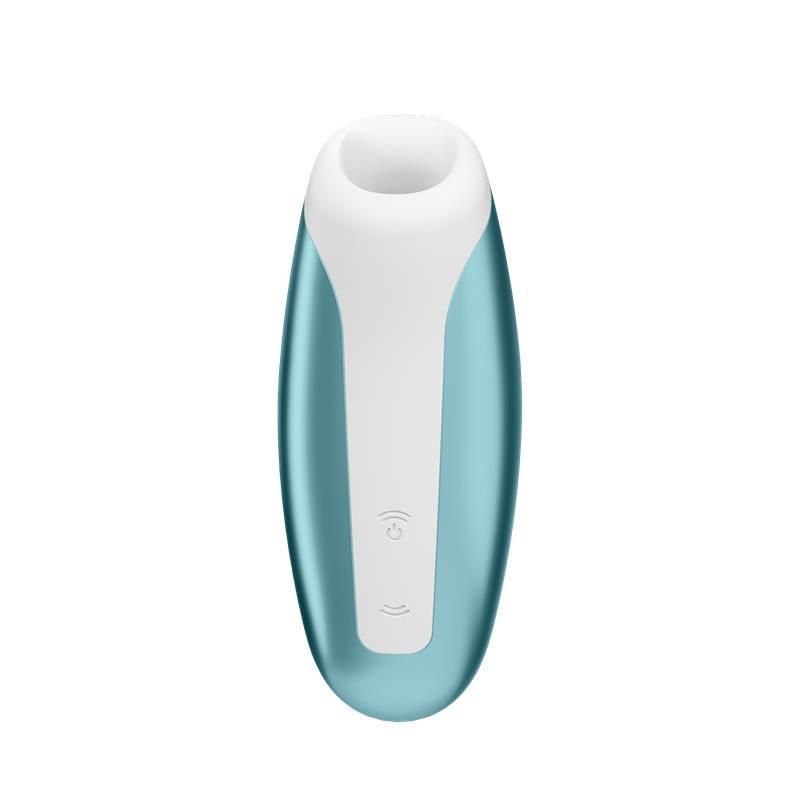 Вакуумный стимулятор клитора с вибрацией Satisfyer Love Breeze (голубой)