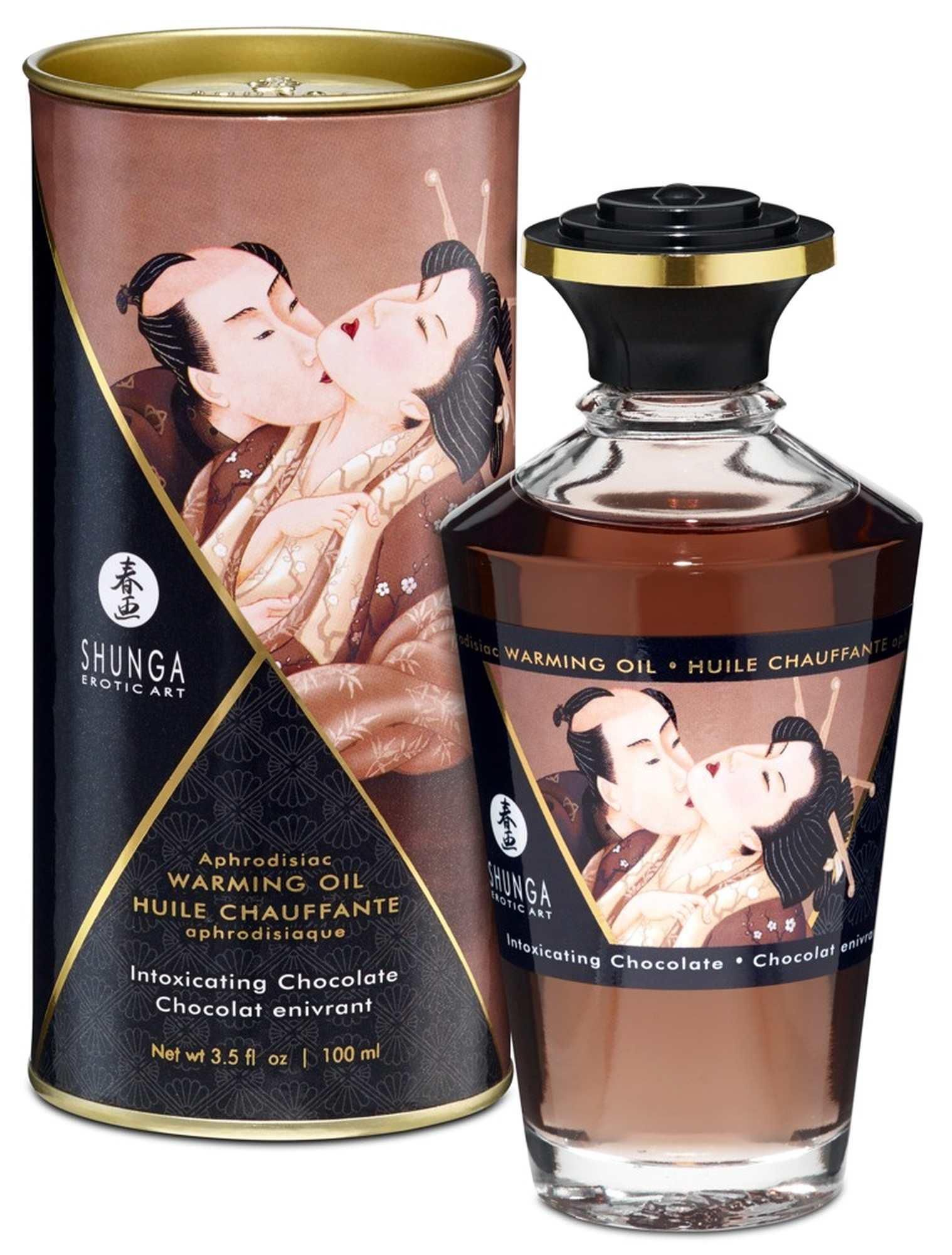 Зігрівальна масажна олія Shunga Aphrodisiac Warming Oil шоколад, 100 мл