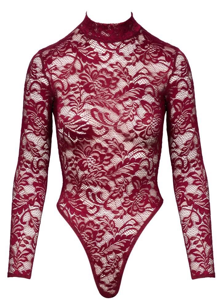 Боди Cottelli Collection Lace, M (бордовый)