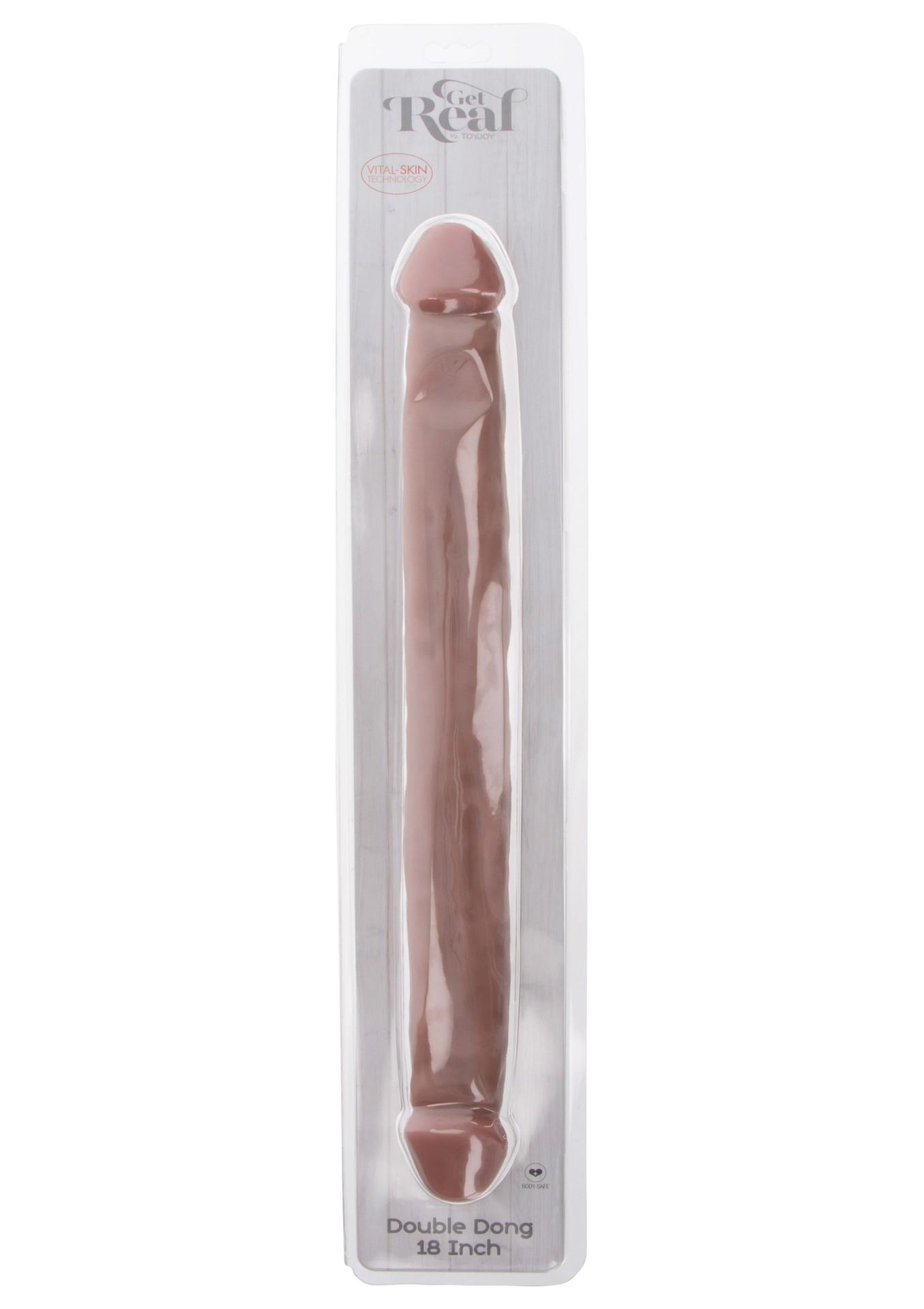 Двухсторонний фаллоимитатор Get Real Double Dong 18 Inch, 45 см (телесный)