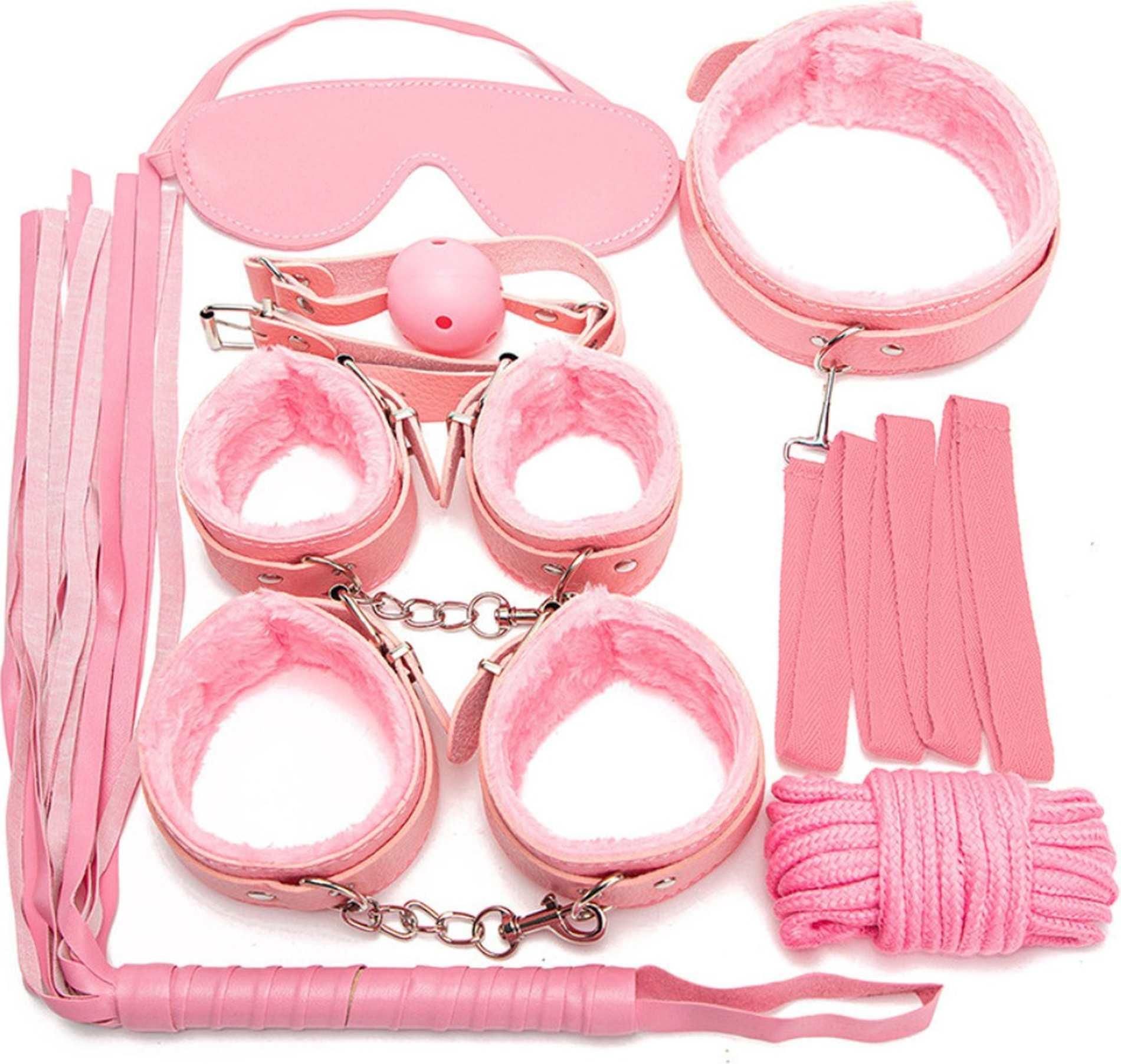 BDSM набір Fetish Fever Bondage Set, 7 шт (рожевий)