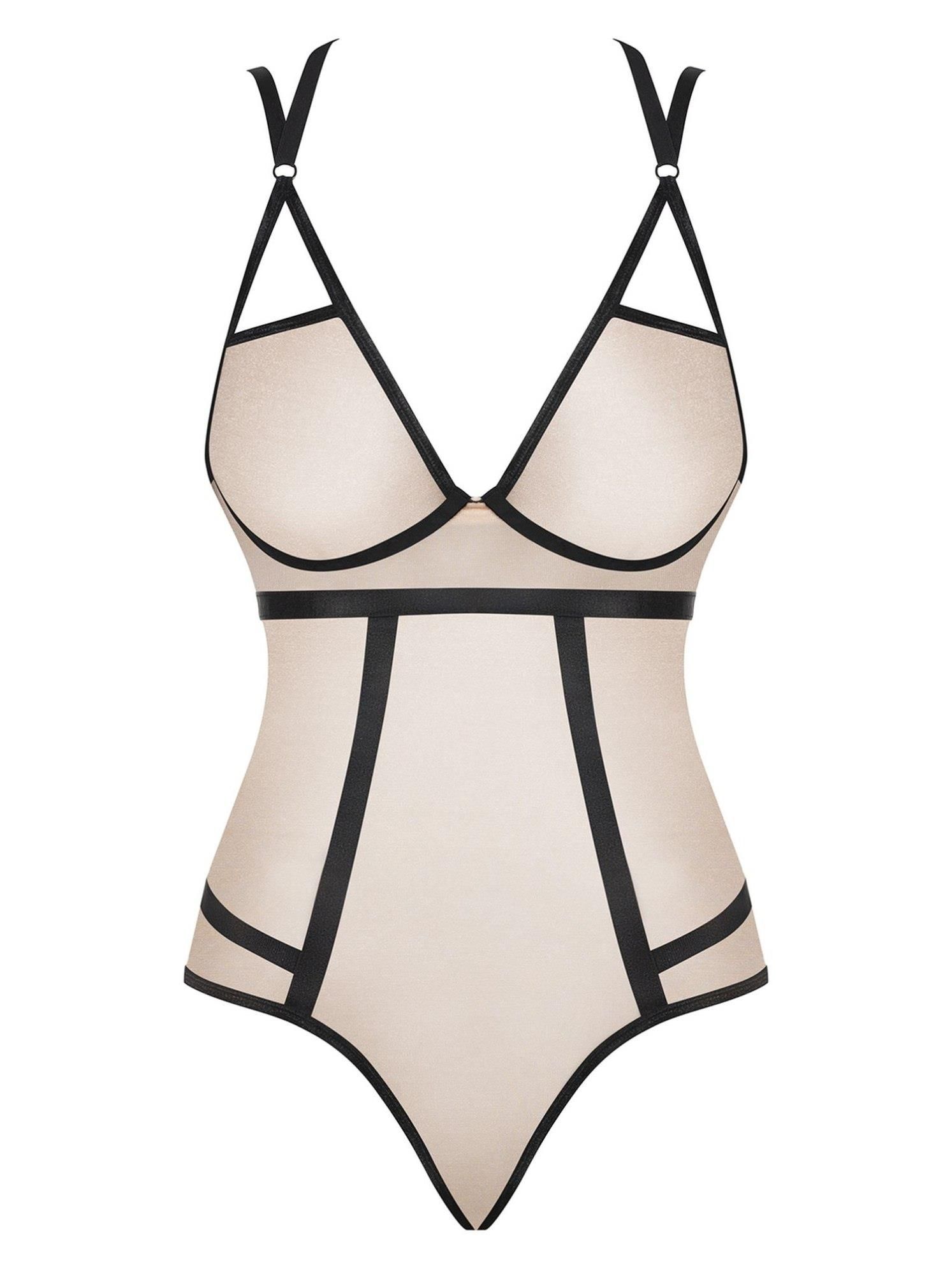 Боди Obsessive Nudelia, S/M (телесный)