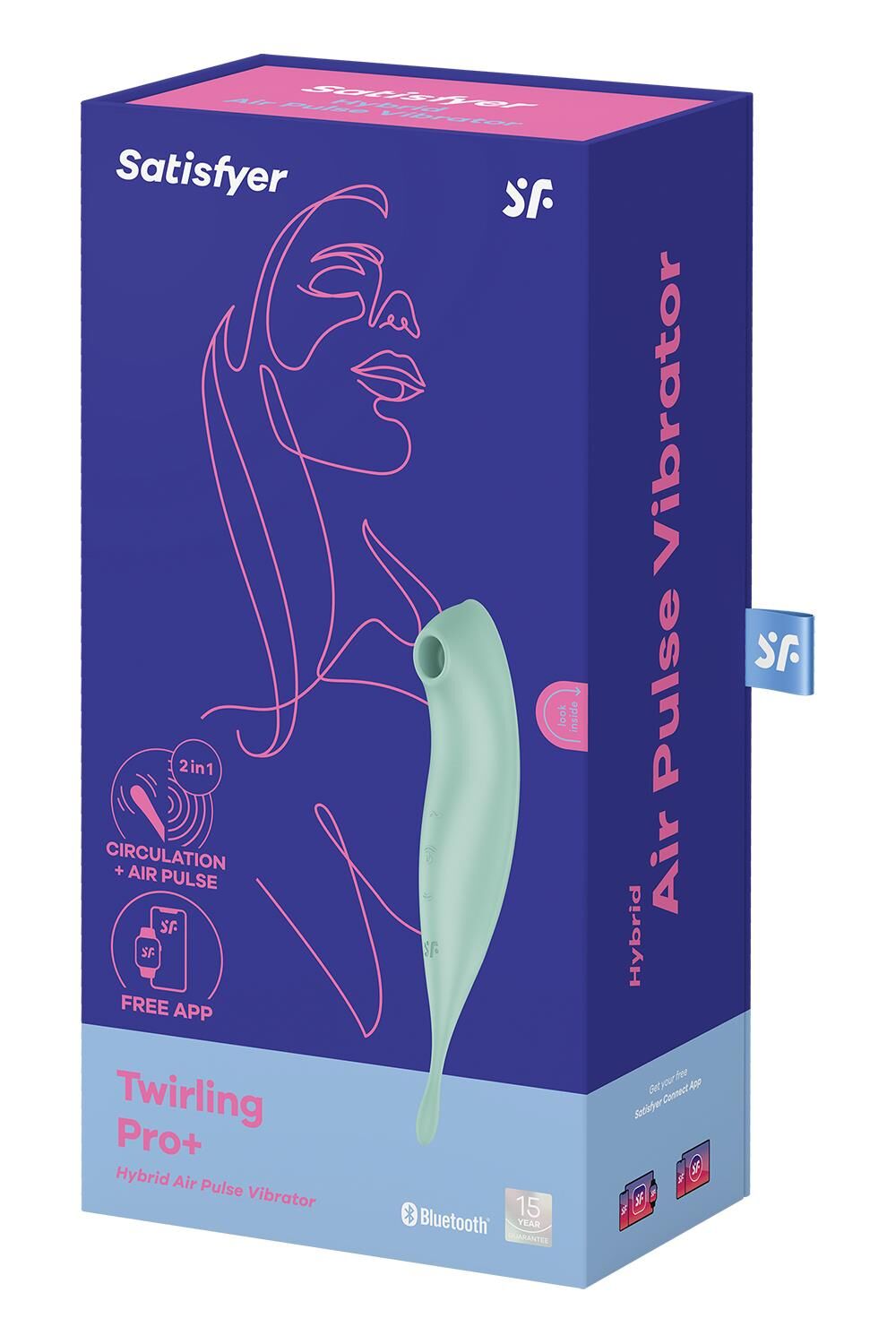 Вакуумный стимулятор клитора с вибрацией Satisfyer Twirling Pro+ (зеленый)