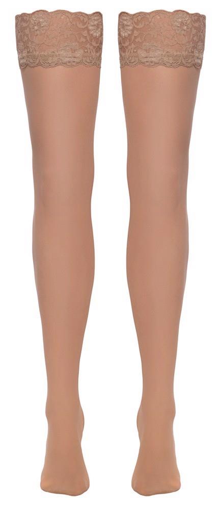 Pończochy Cottelli Legwear Anclipsen, M (beżowy)