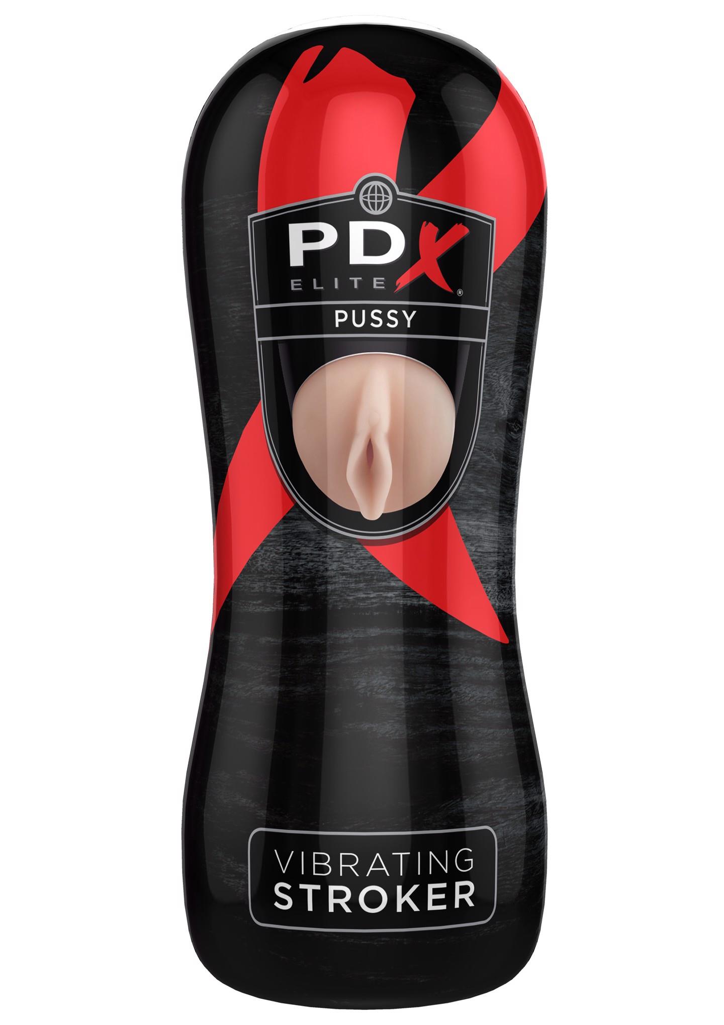 Мастурбатор с вибрацией PDX Elite Pussy Vibrating Stroker (телесный)