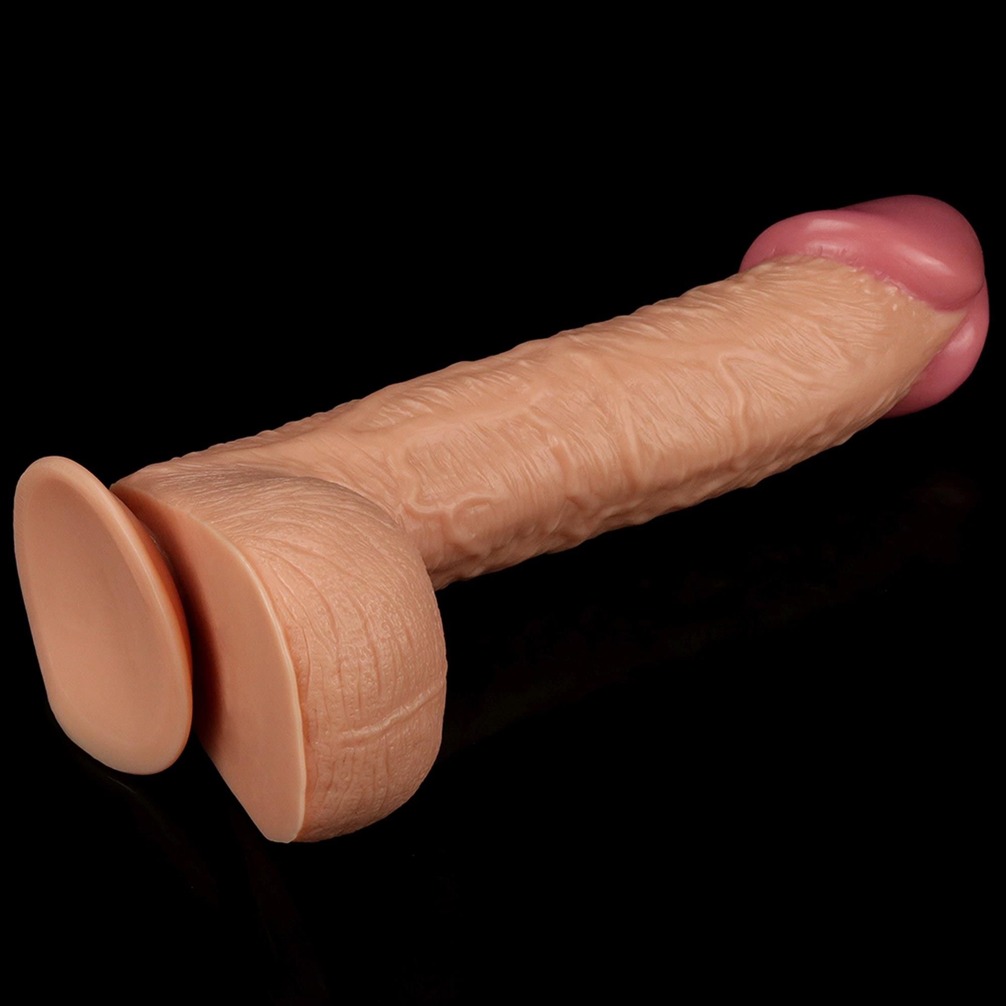Великий фалоімітатор LoveToy Legendary King Sized Realistic, 28 см (тілесний)