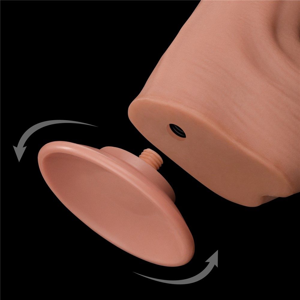 Фалоімітатор LoveToy Sliding-Skin Dual Layer Dong, 29 см (тілесний)