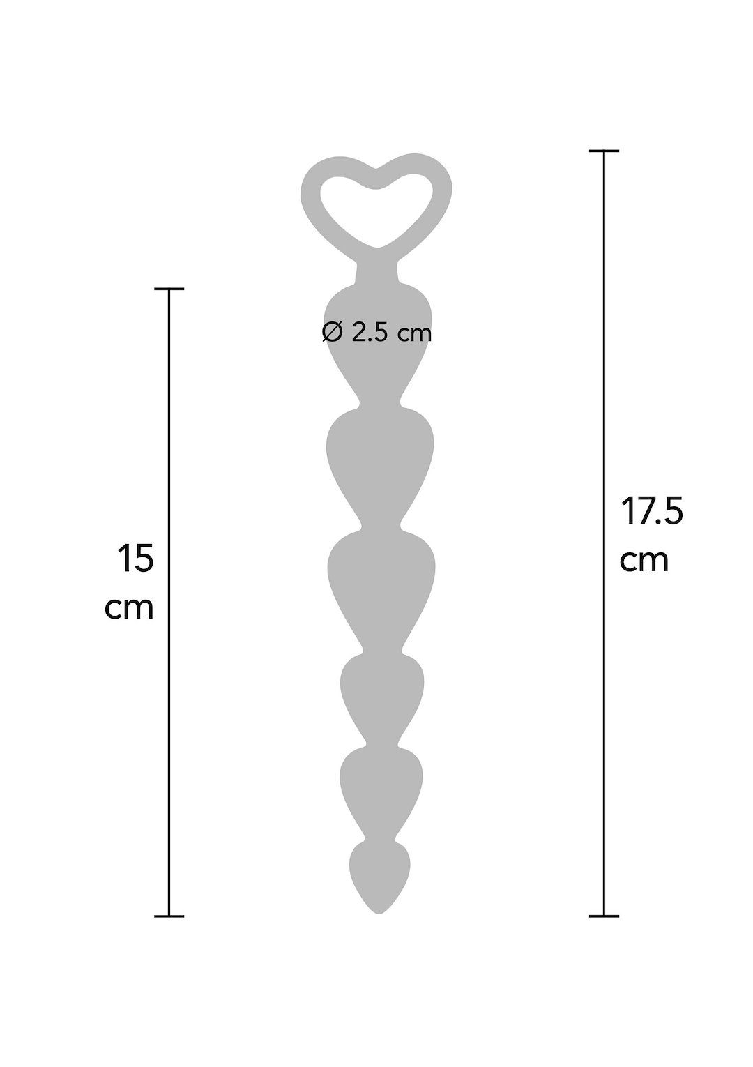 Scala - Łańcuszek analny, Czarny, 17.5 cm