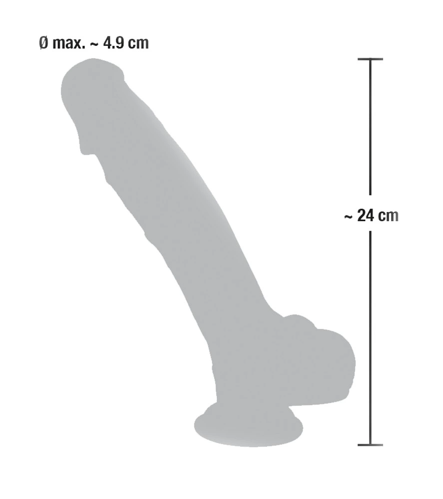 Фаллоимитатор Medical Silicone Dildo, 24 см (телесный)