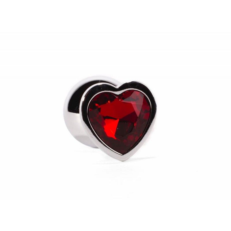 Korek analny Secret Shine Red Heart Plug, 7 cm (czerwony)
