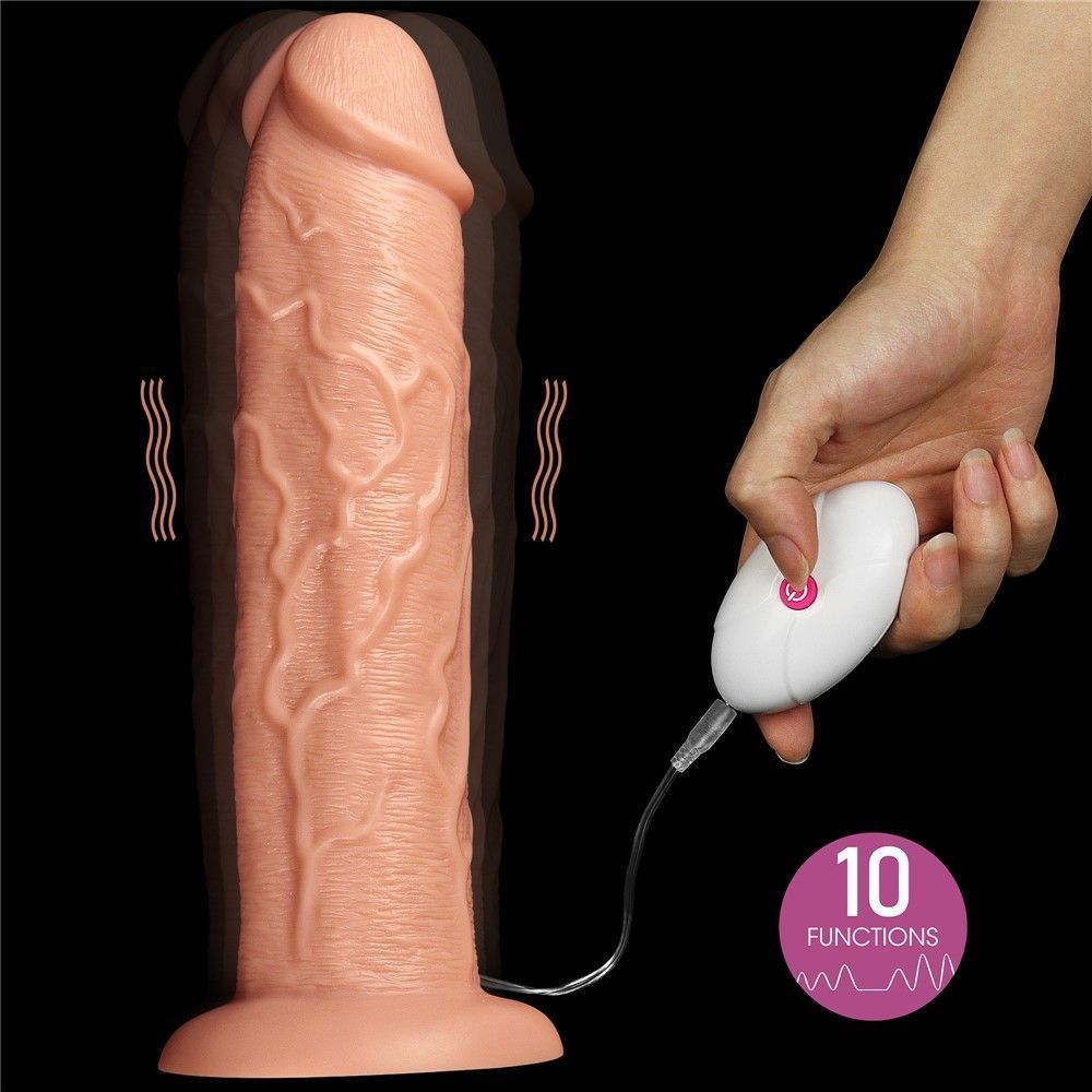 Реалистичный вибратор LoveToy, 28 см (телесный)