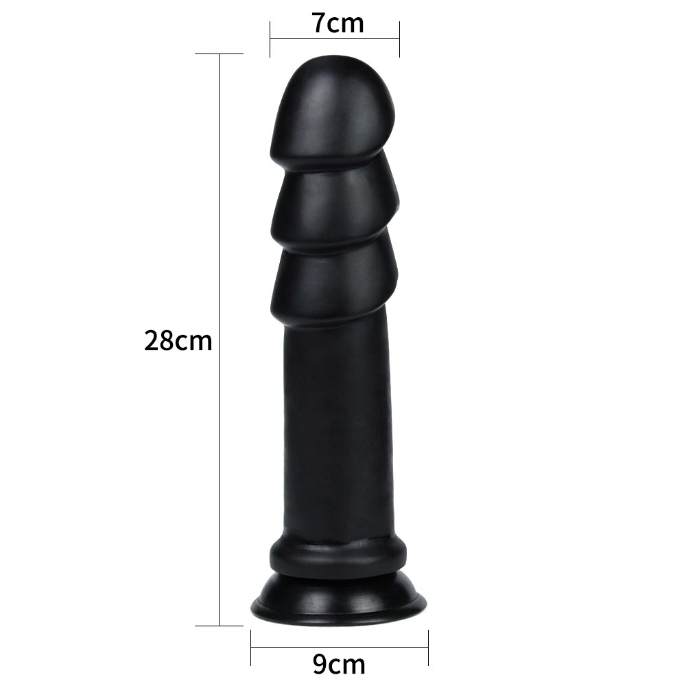 Фаллоимитатор King Sized Anal Ripples, 28.5 см (черный)