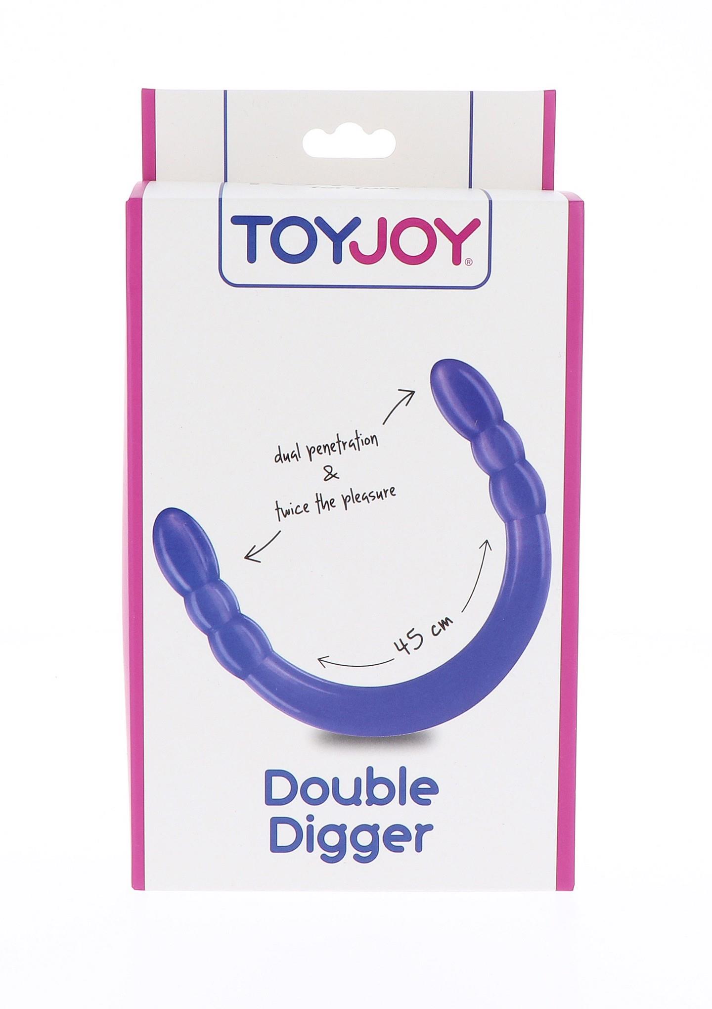 Двухсторонний фаллоимитатор ToyJoy Double Digger, 45 см (фиолетовый)