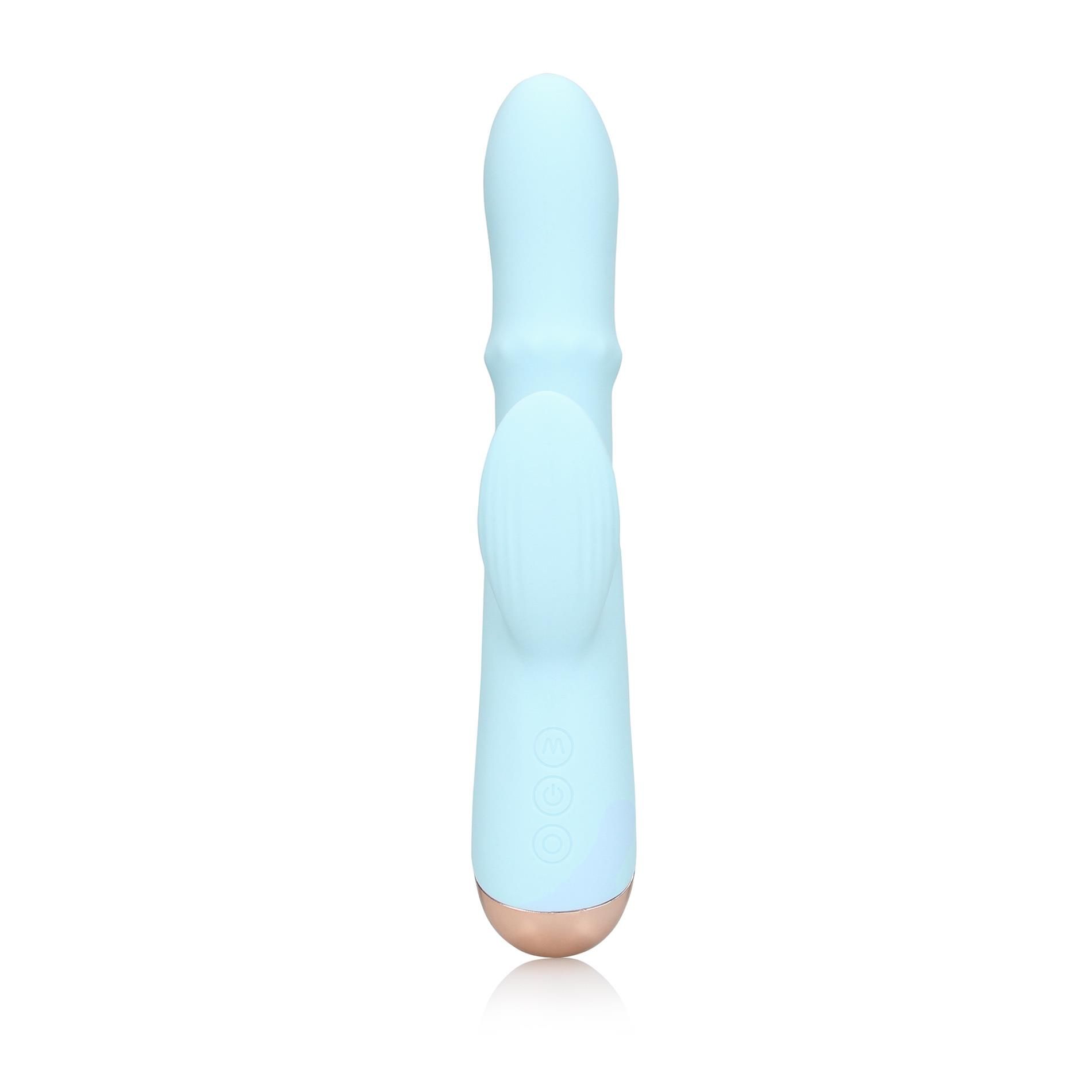 Вибратор-кролик Loveline Artic Blue, 23 см (голубой)