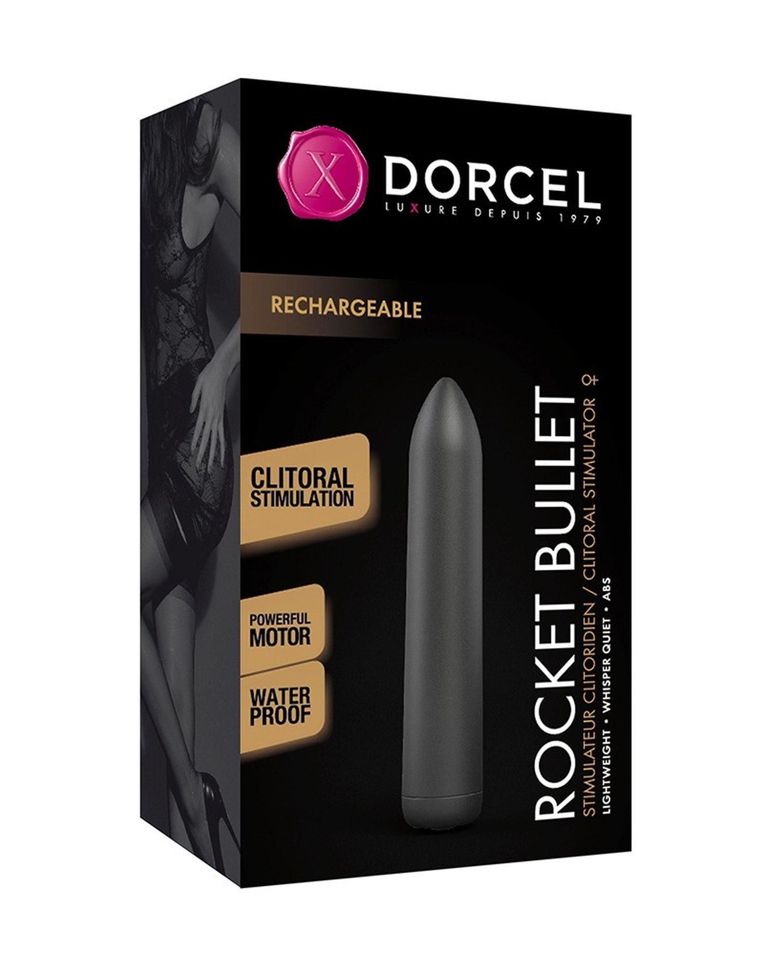 Mini wibrator Dorcel Rocket Bullet, 8,7 cm (czarny)