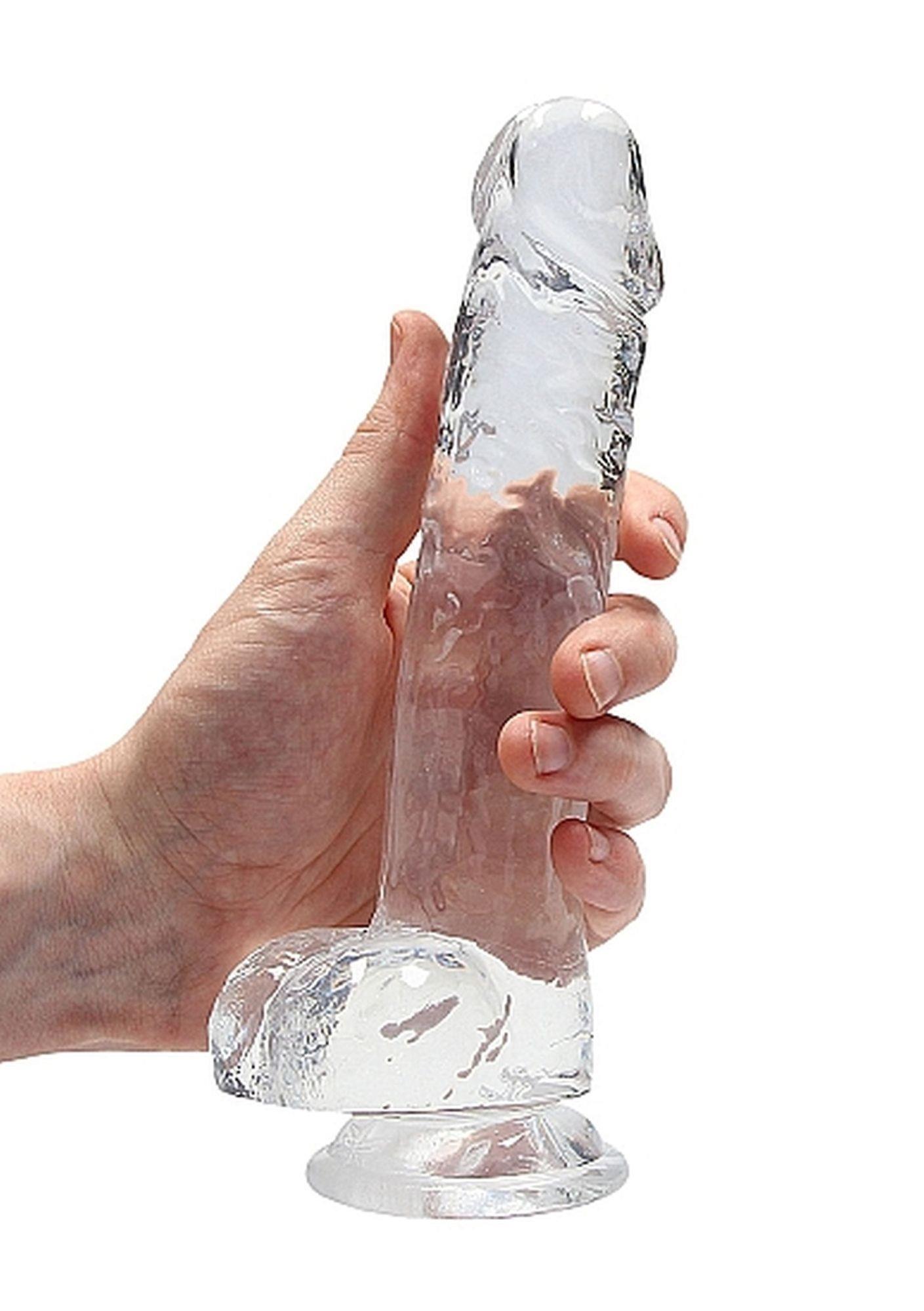 Фаллоимитатор RealRock Crystal Clear 8”, 21 см (прозрачный)