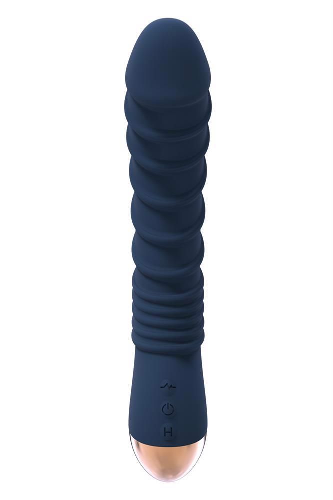 Вібратор Goddess Collection Aeolus, 21 см (синій)