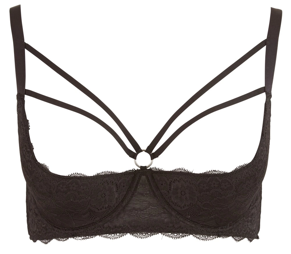 Бюстгальтер Cottelli Curves Shelf Bra lace, 95F (чорний)