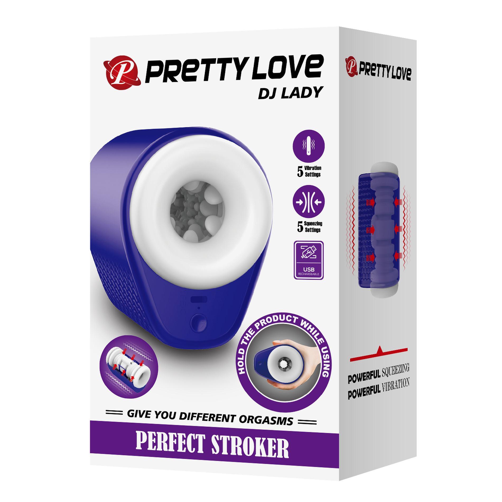 Мастурбатор с вибрацией Pretty Love Dj Lady (синий)