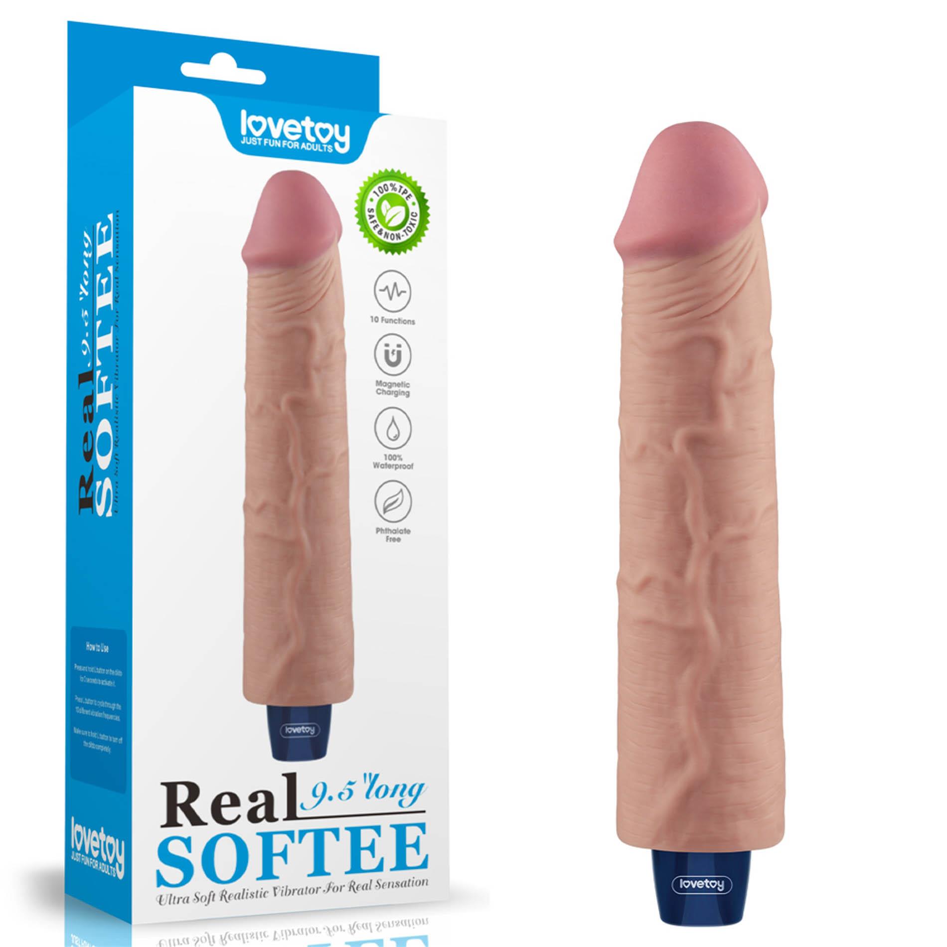Вибратор Lovetoy Real Softee 9.5", 24 см (телесный)
