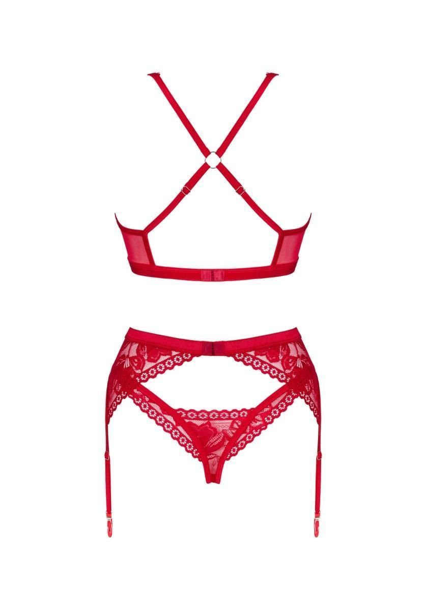 Комплект белья Obsessive Lacelove, M/L (красный)