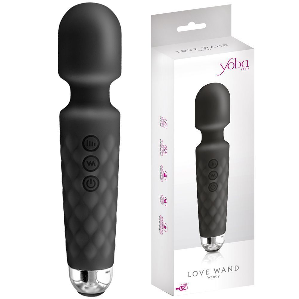 Вибромассажер Yoba Love Wand, 20 см (черный)
