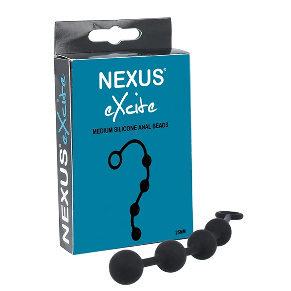 Анальная цепочка Nexus Excite Medium Anal Beads, 23 см (черный)