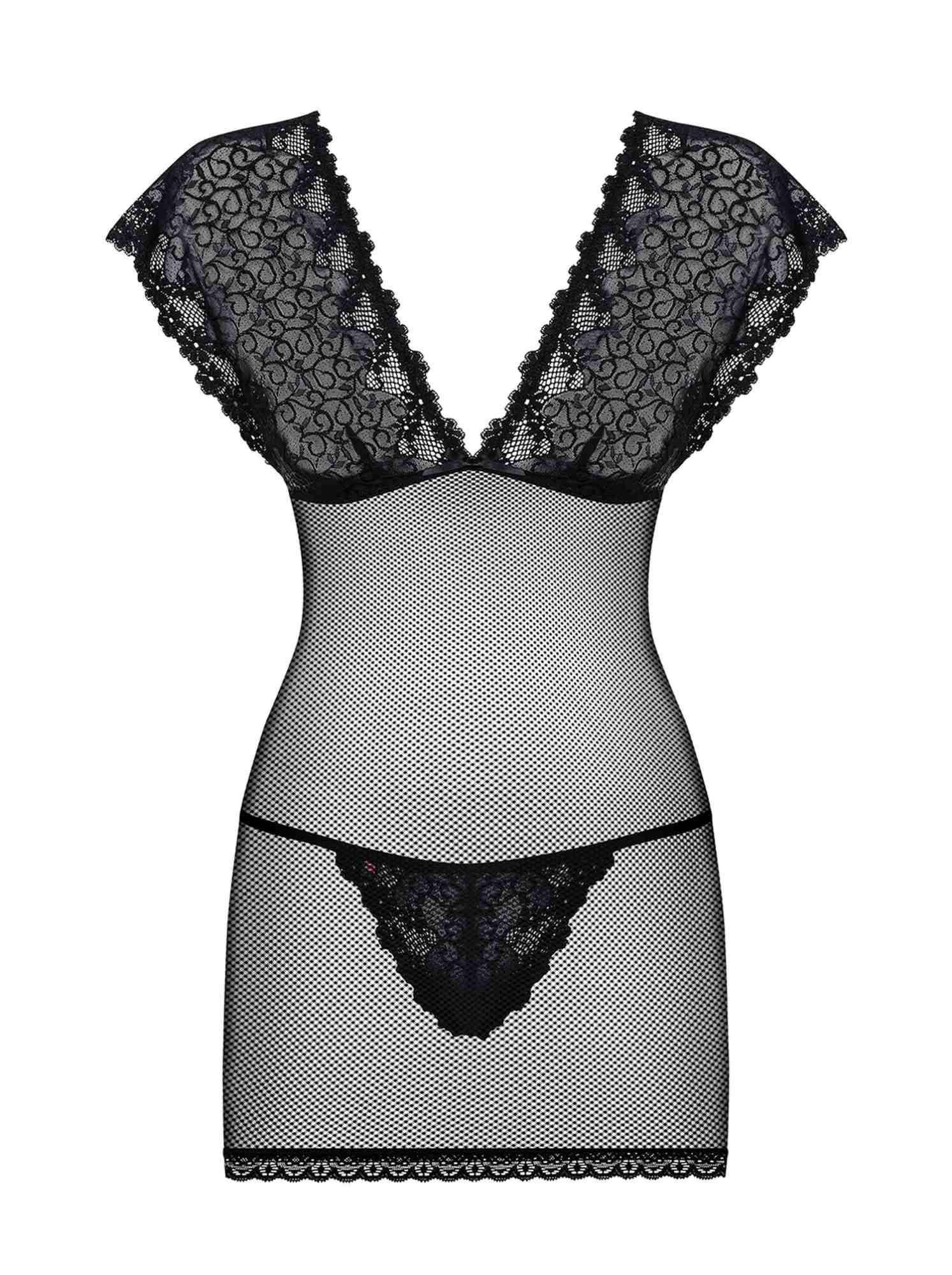 Комплект белья Obsessive 821-CHE-1, L/XL (черный)