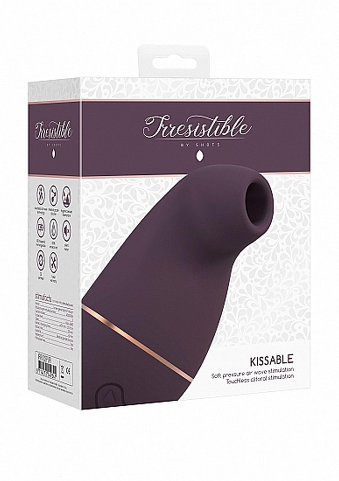 Bezdotykowy stymulator łechtaczki Irresistible Kissable (fioletowy)