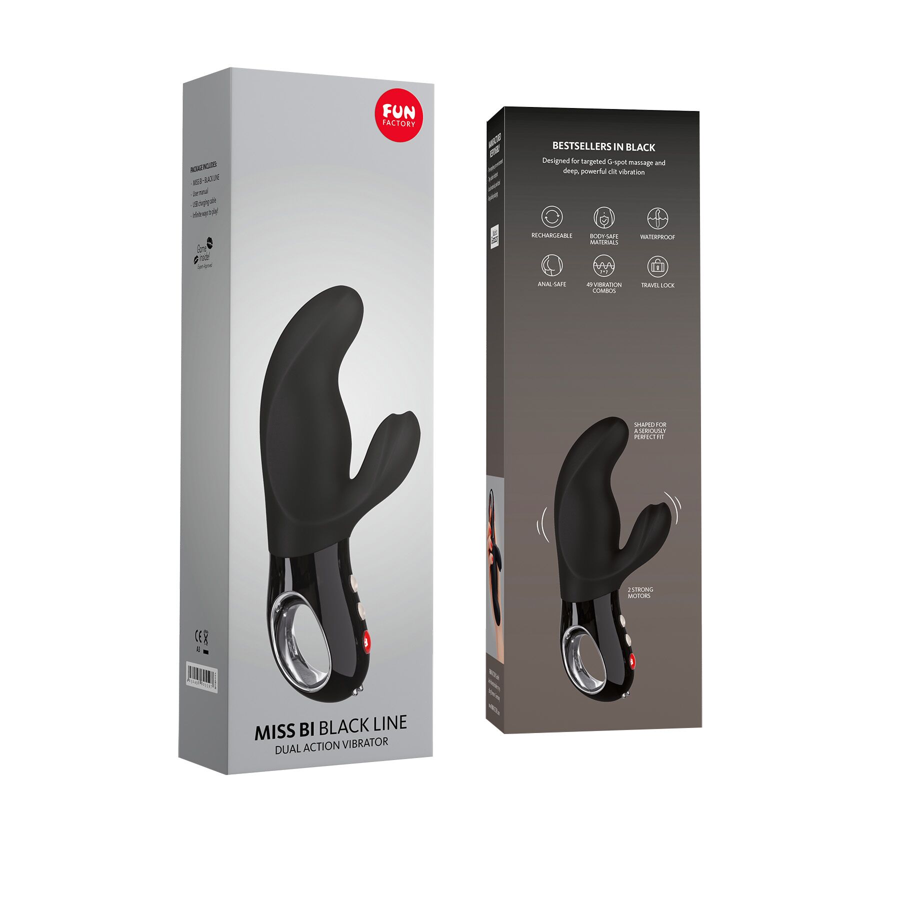 Wibrator Fun Factory Miss Bi, 17 cm (czarny)