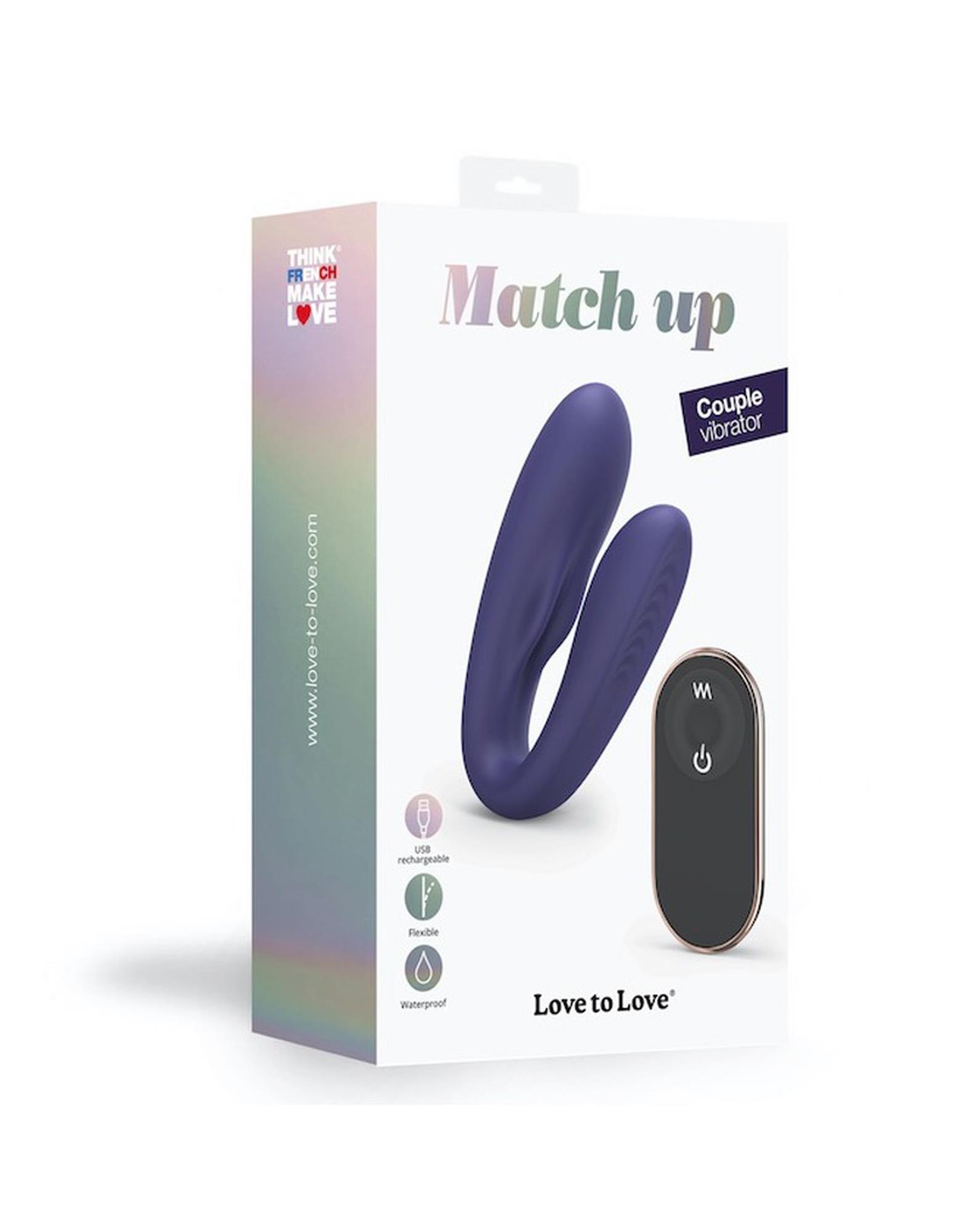 Вібратор Love to Love Match Up, 9 см (синій)