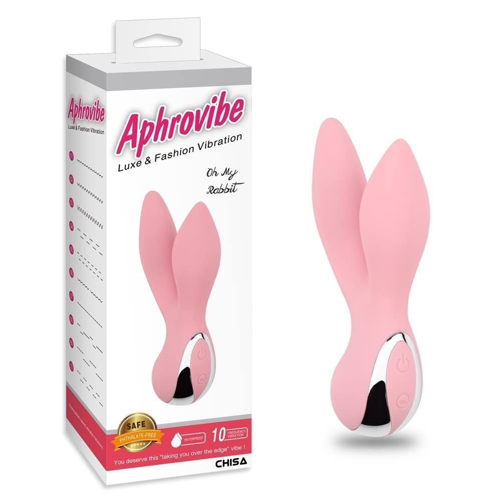 Вибратор Aphrovibe Oh My Rabbit, 13.5 см (розовый)