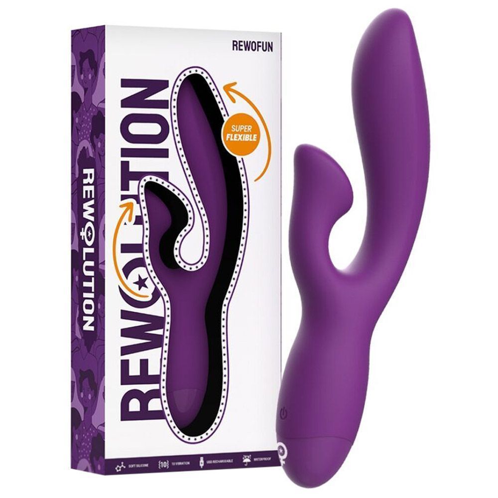 Вибратор-кролик Rewolution Rewofun Rabbit, 19.5 см (фиолетовый)