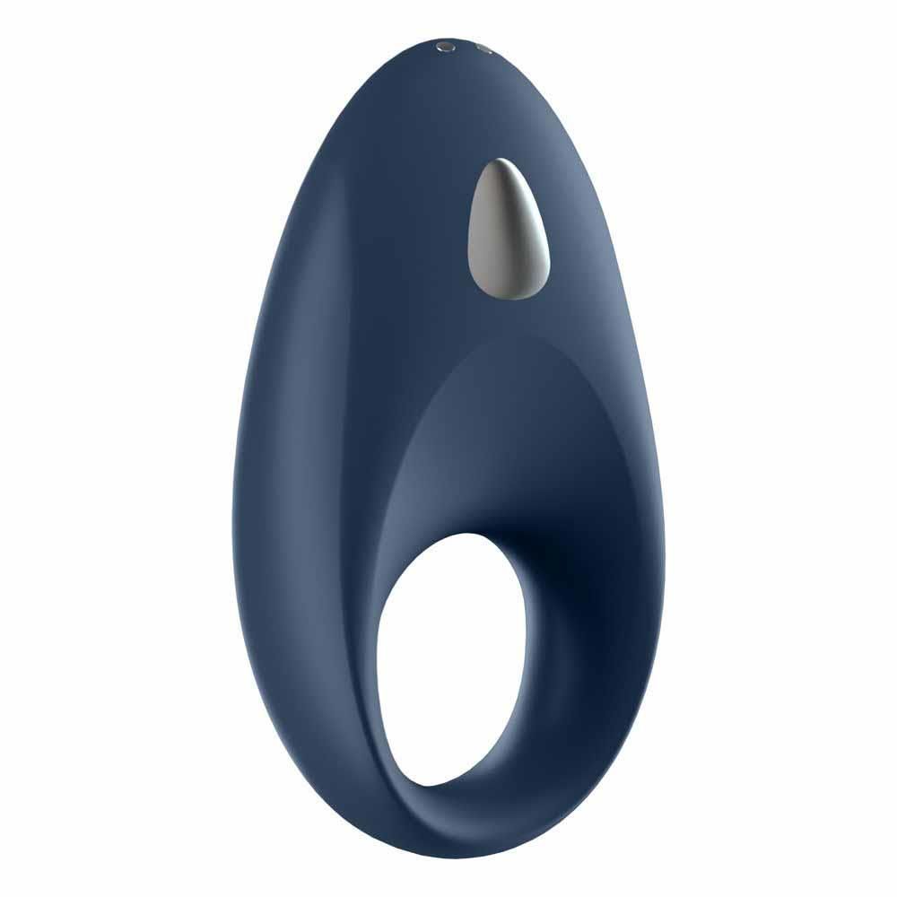 Эрекционное кольцо с вибрацией Satisfyer Mighty One, 9 см (синий)