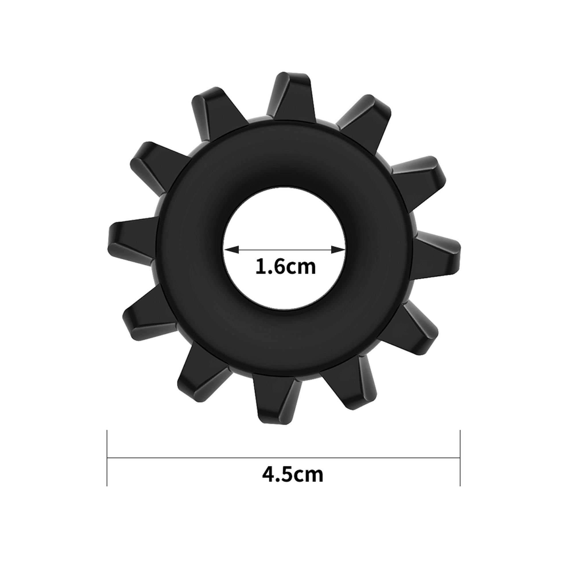 Эрекционное кольцо Power Plus Cock Ring Series, 4,5 см (черный)