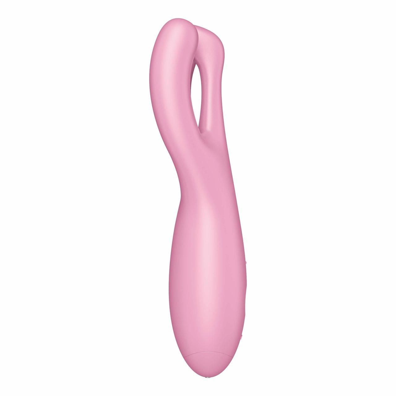 Вибратор для клитора Satisfyer Threesome 4, 14 см (розовый)