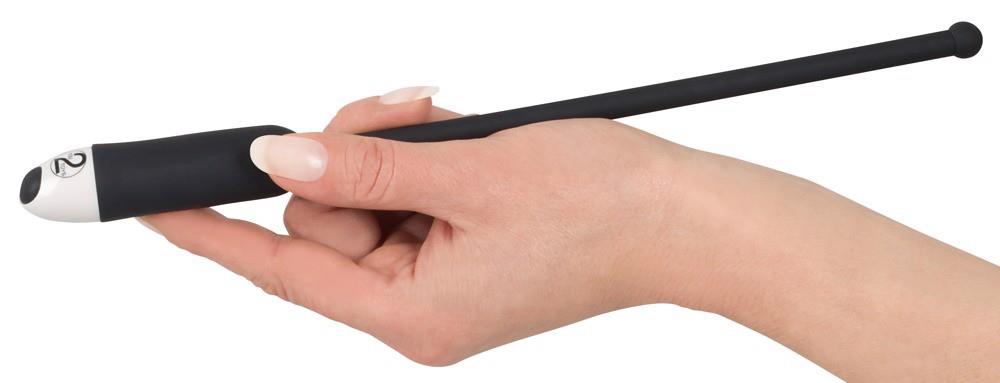 Уретральная вставка Silicone Dilator Urethral Vibrator, 27 см (черный)