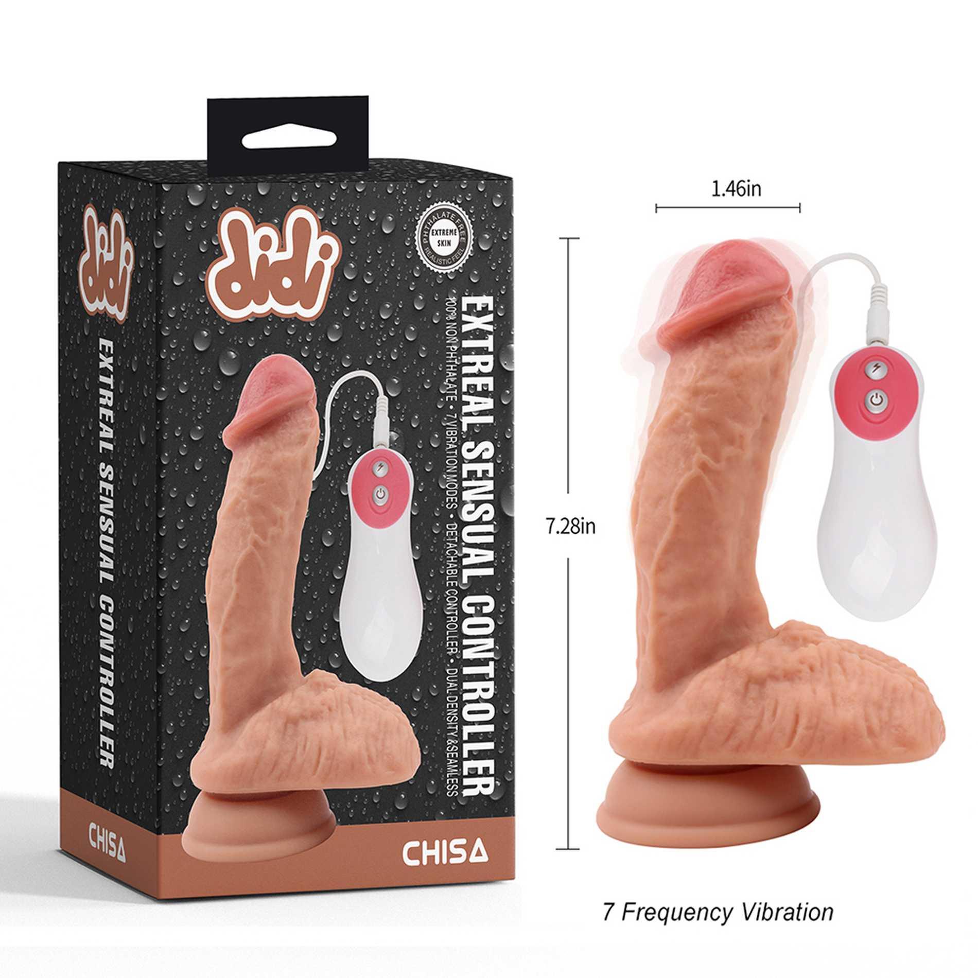 Вибратор Chisa Didi Extreal Sensual Controller, 18.5 см (телесный)