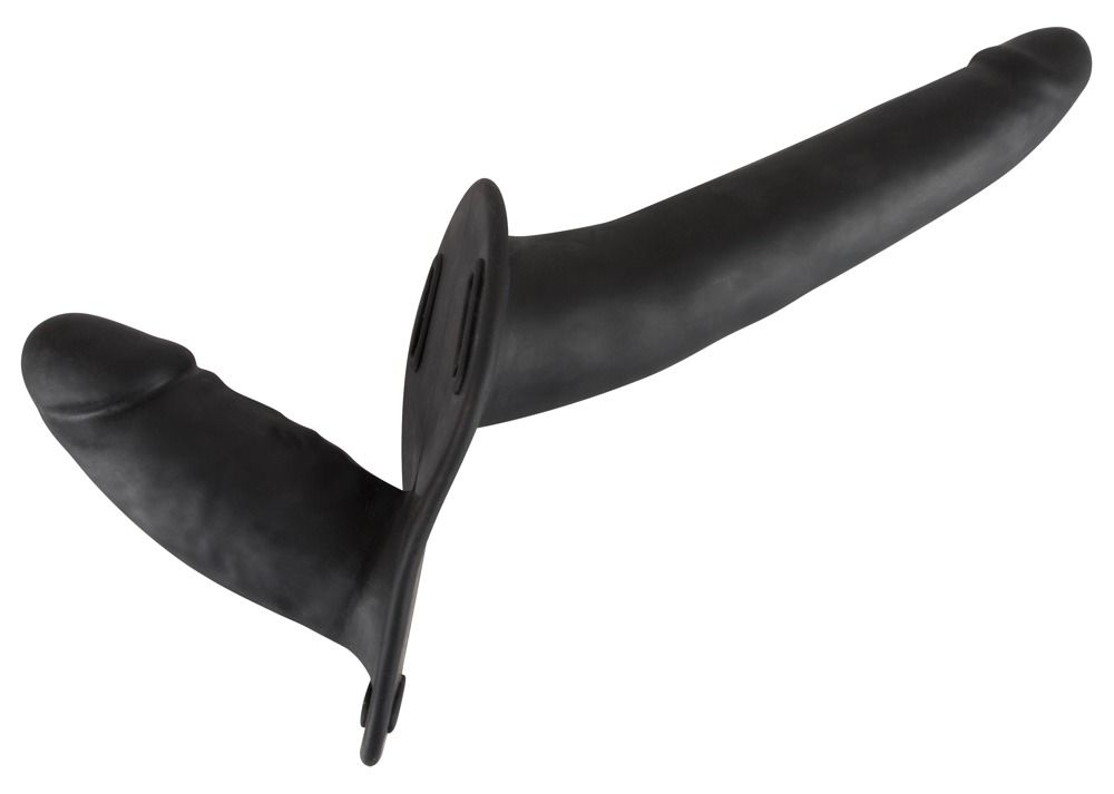 Подвійний страпон You2Toys Double Strap On, 15/8,5 см (чорний)