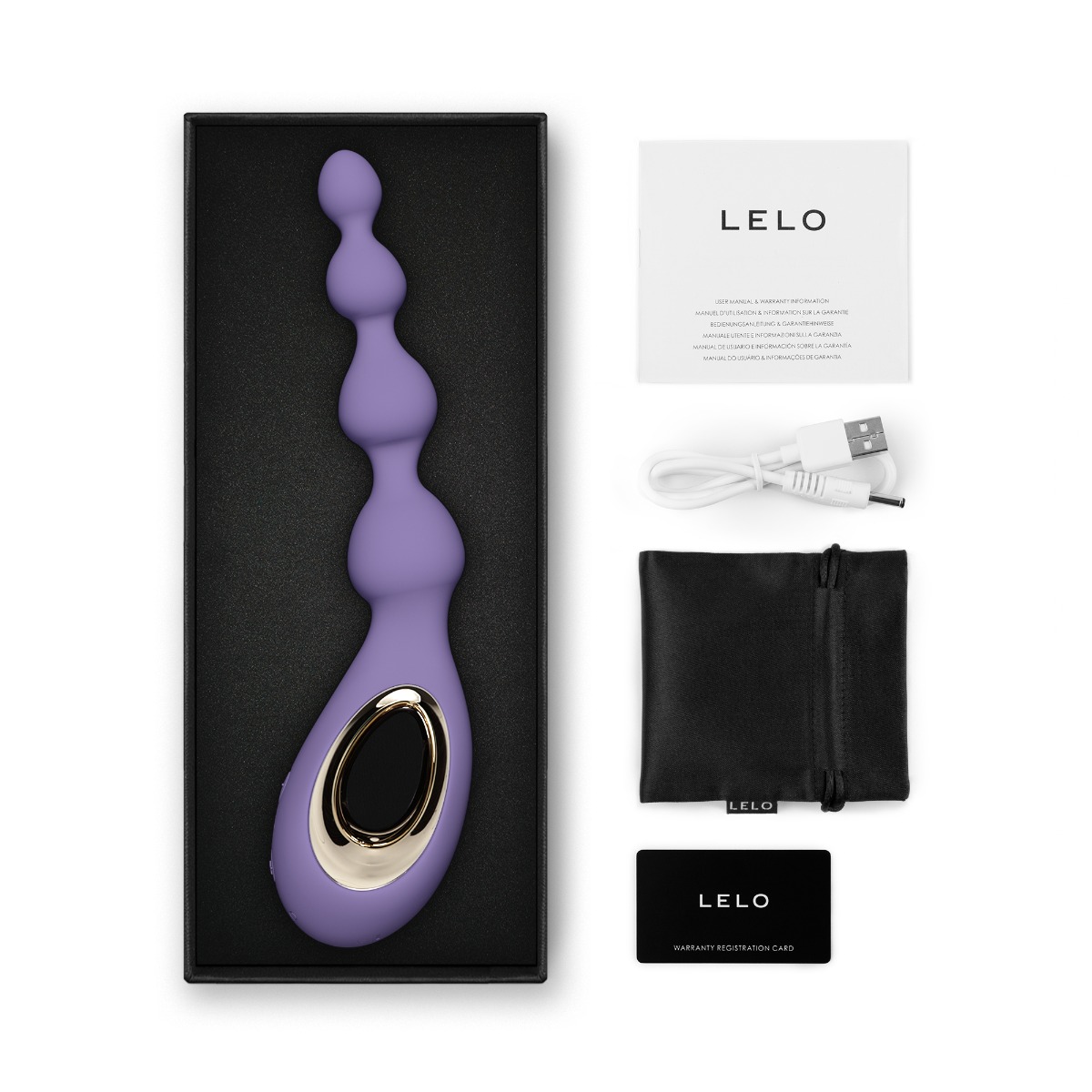 Вибратор Lelo Soraya Beads, 23,4 см (сиреневый)