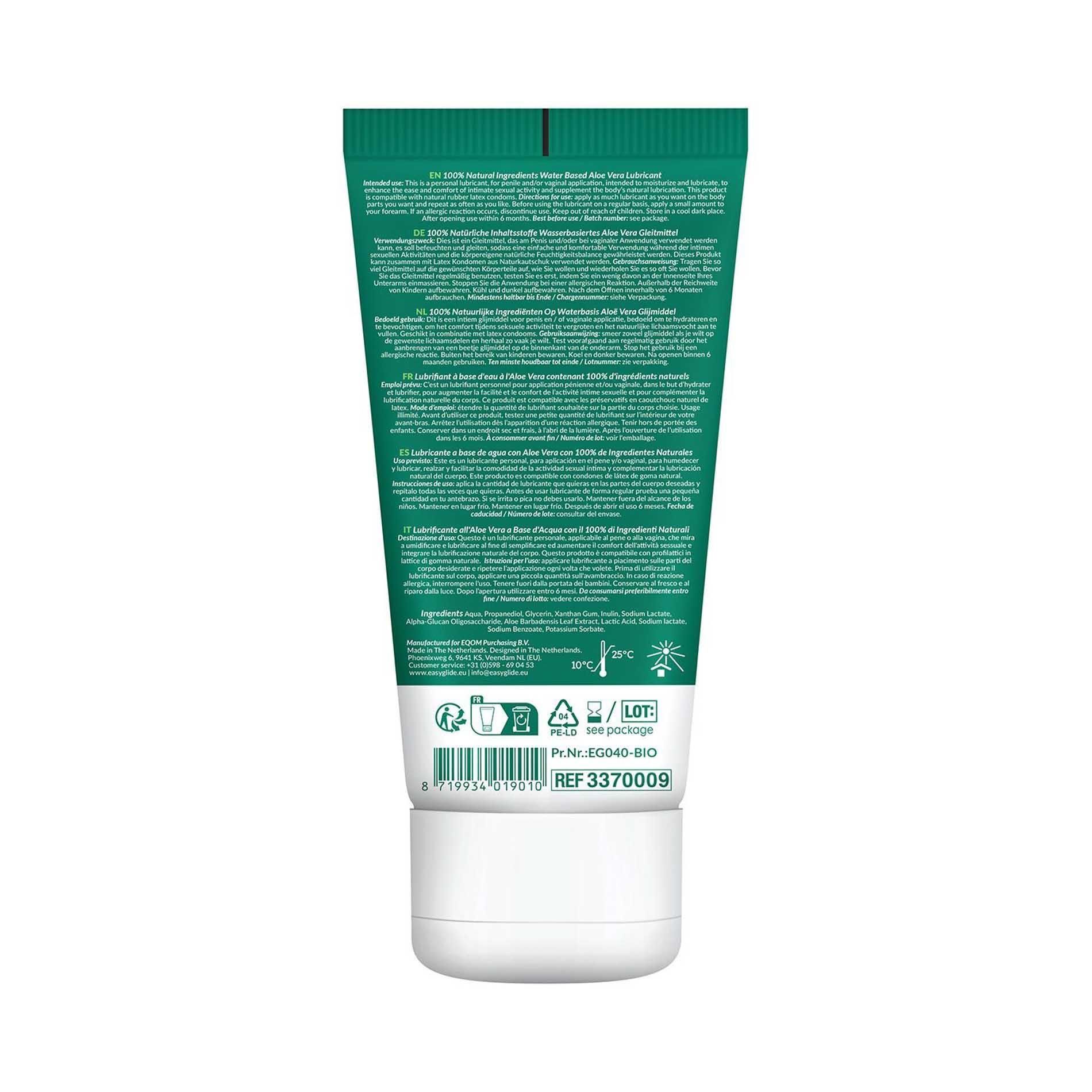 Лубрикант на водной основе EasyGlide Bio & Natural Aloe Vera, 100 мл