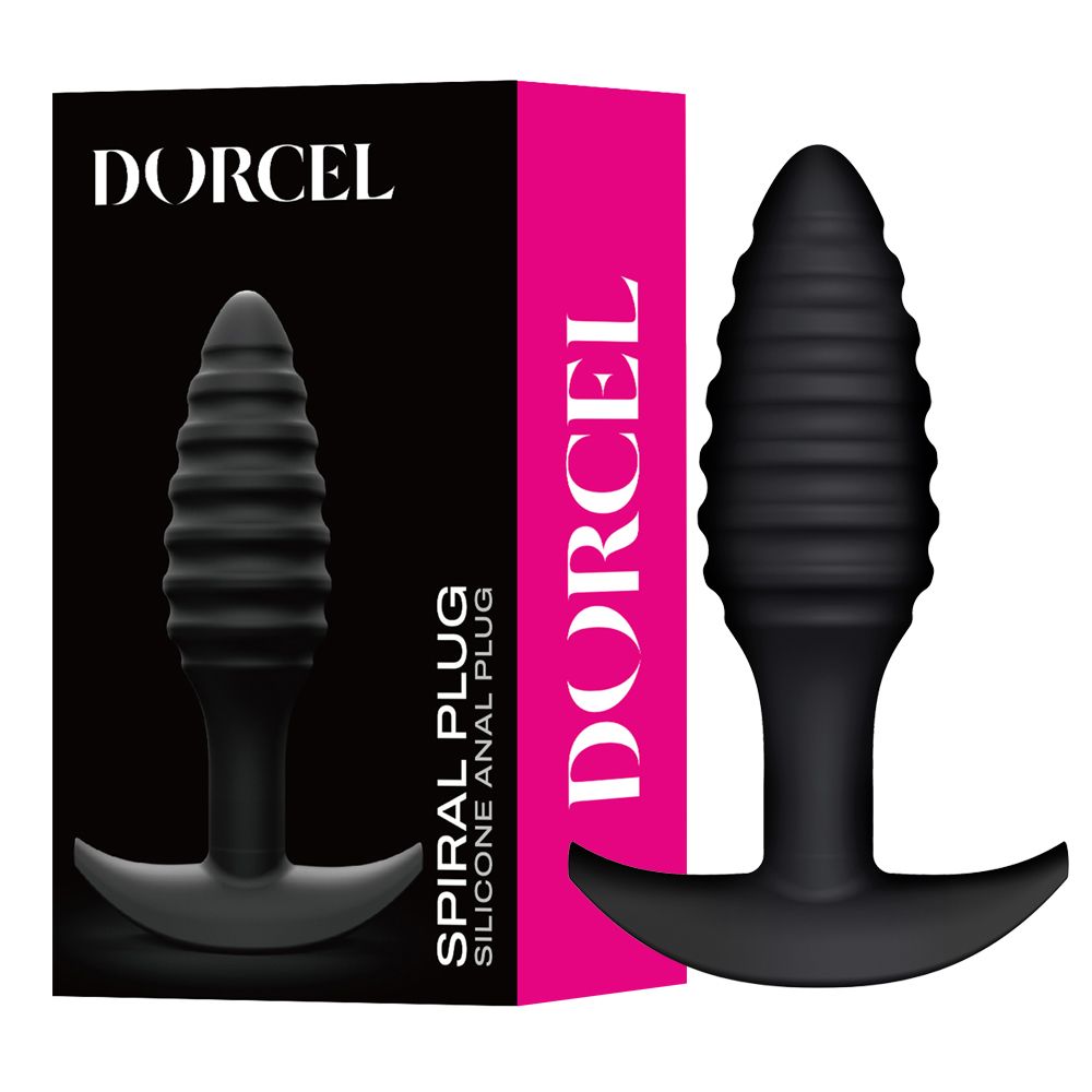 Korek analny Dorcel Spiral Plug, 10,6 cm (czarny)