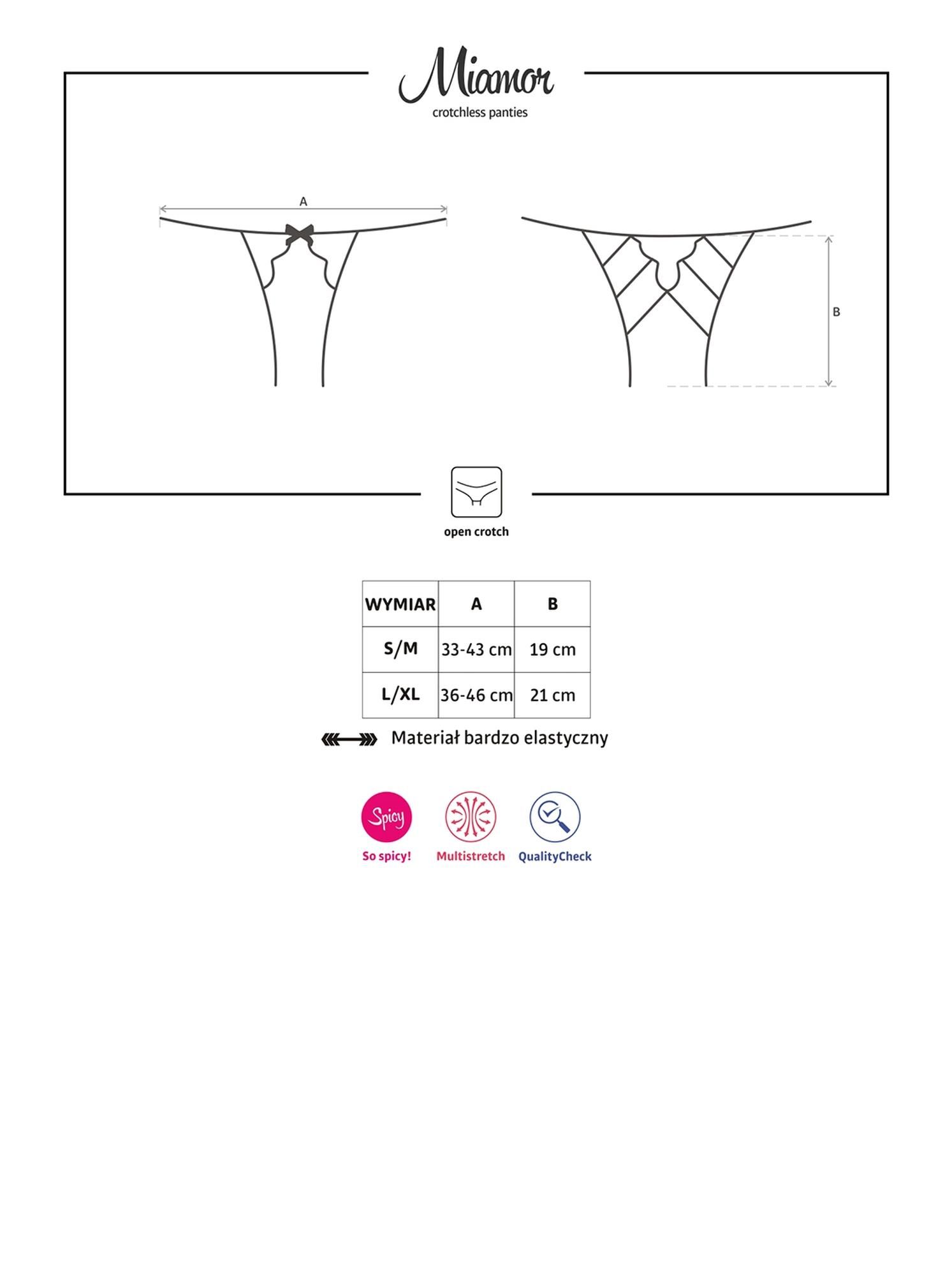 Сексуальные трусики Obsessive Miamor UA63594, L/XL (черный)