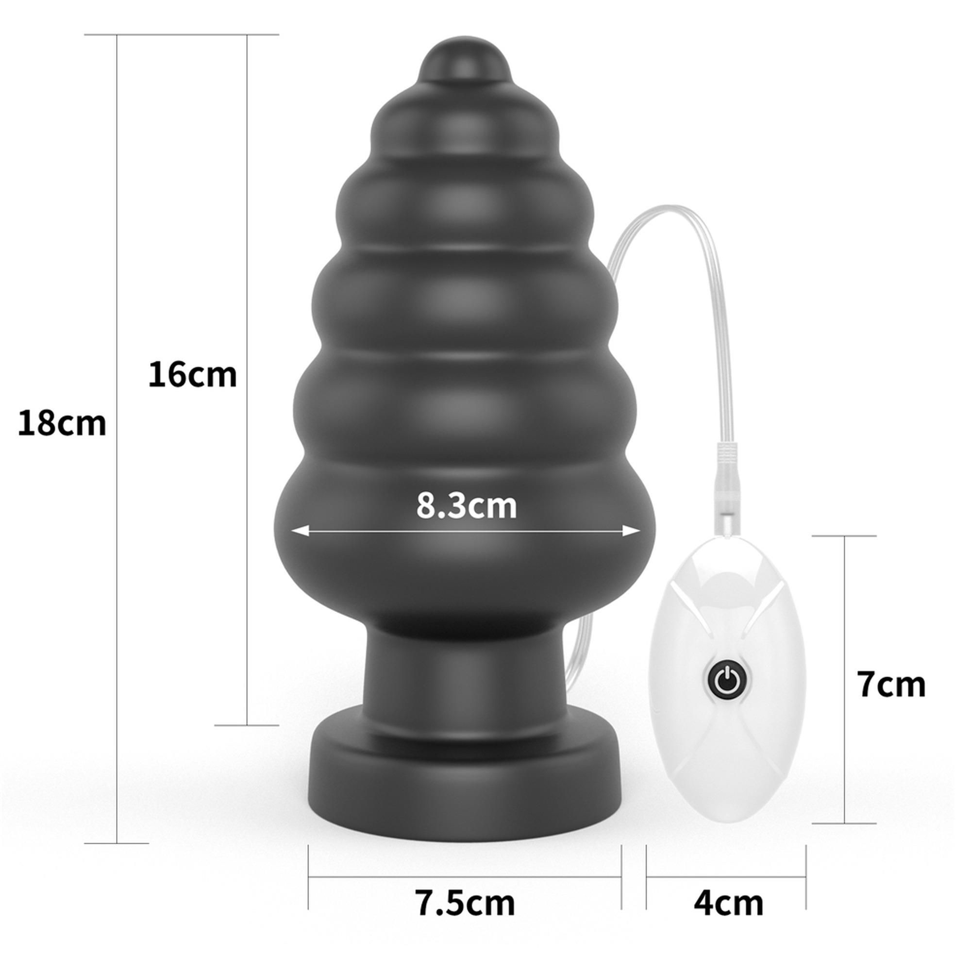Анальна пробка King Sized Vibrating Anal Cracker 7, 18 см (чорний)